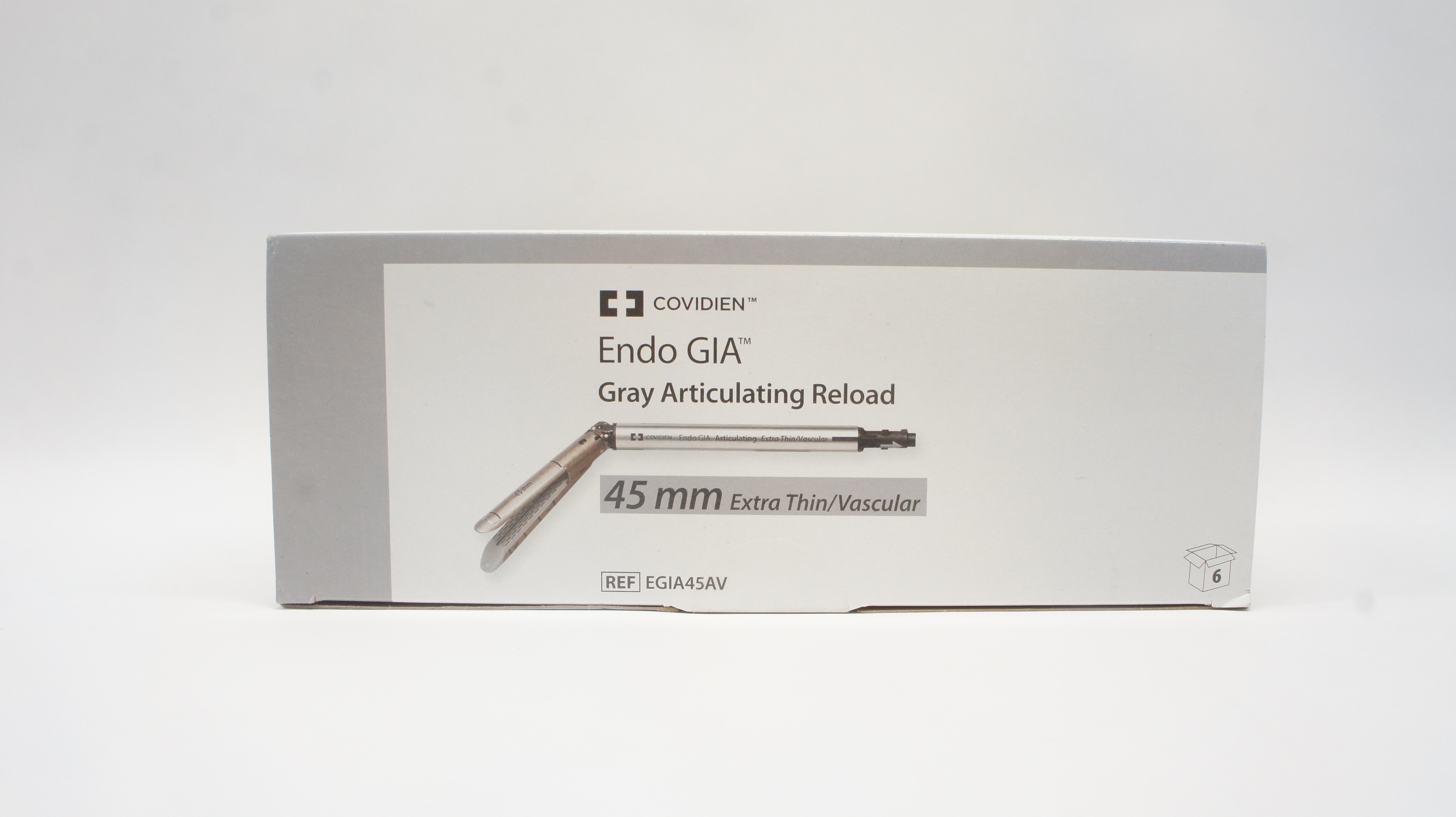 Covidien EGIA45AV Endo GIA Gray Articulating Reload 45mm ~ Box of 6