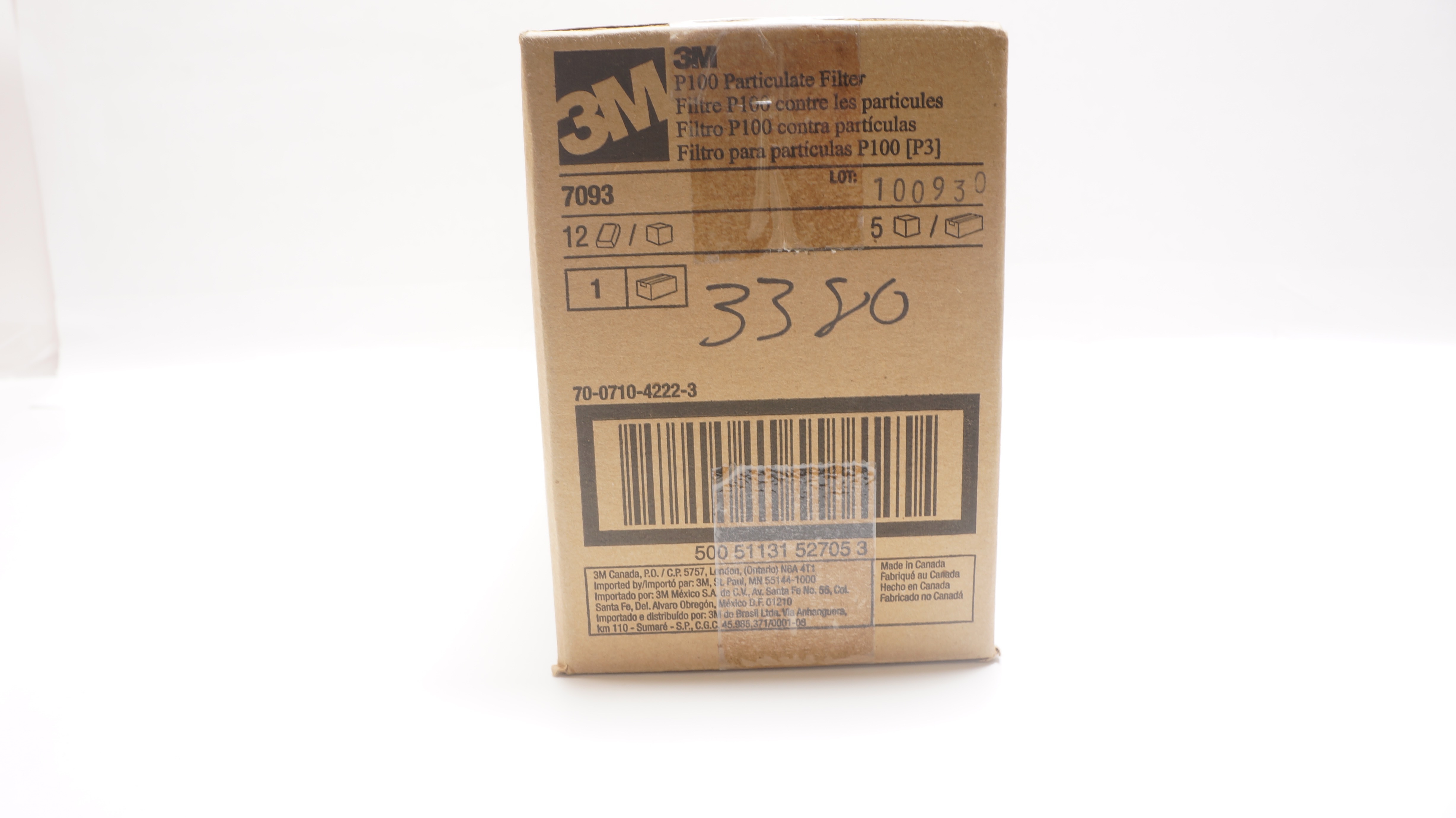 3M 7093 P100 Particulate Filter - Box of 60