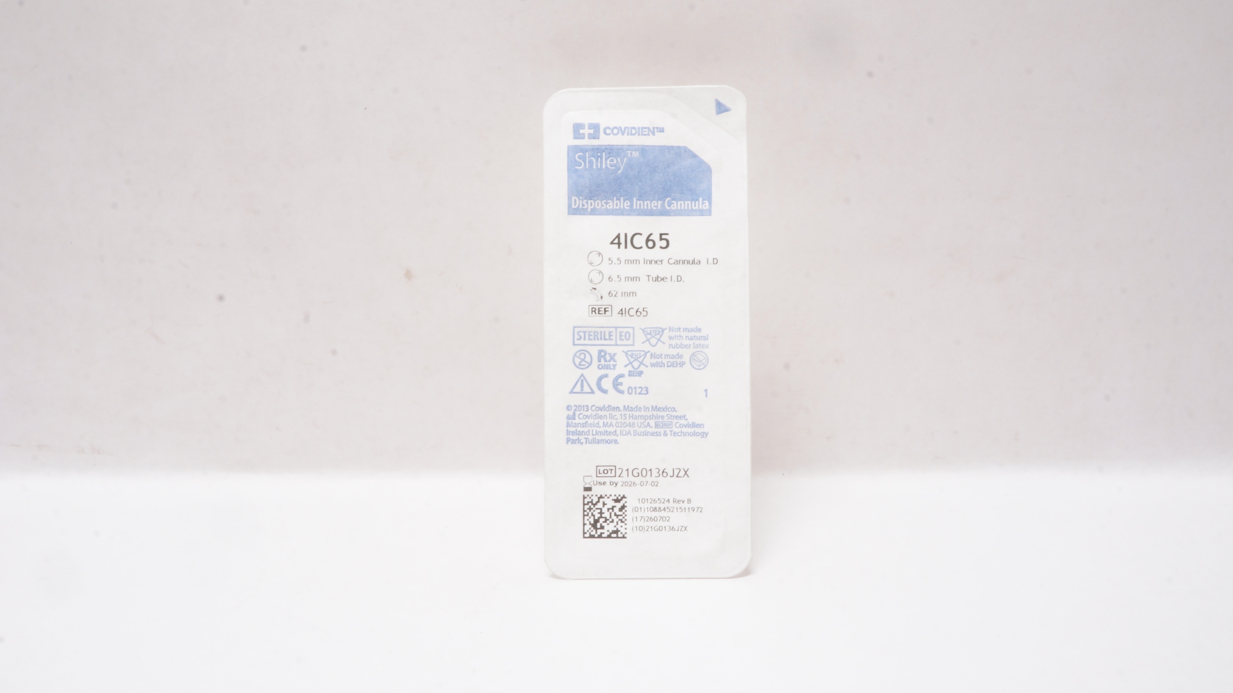 Covidien 4IC65 Shiley Disposable Inner Cannula 5.5mm ID x 6.5mm Tube ID x 62mm