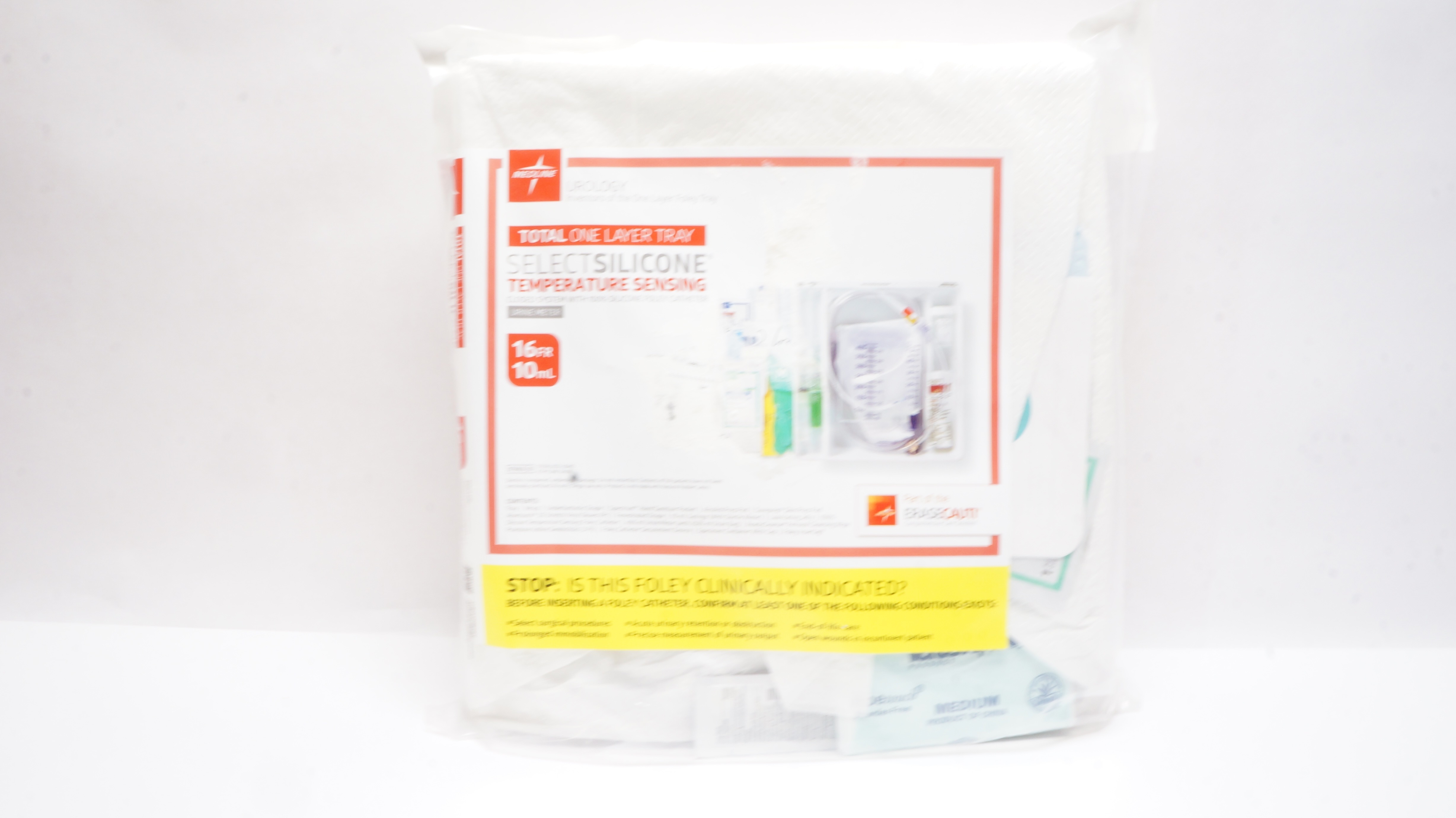 Medline URO170816TS Total One Layer Tray 16Fr x 10mL