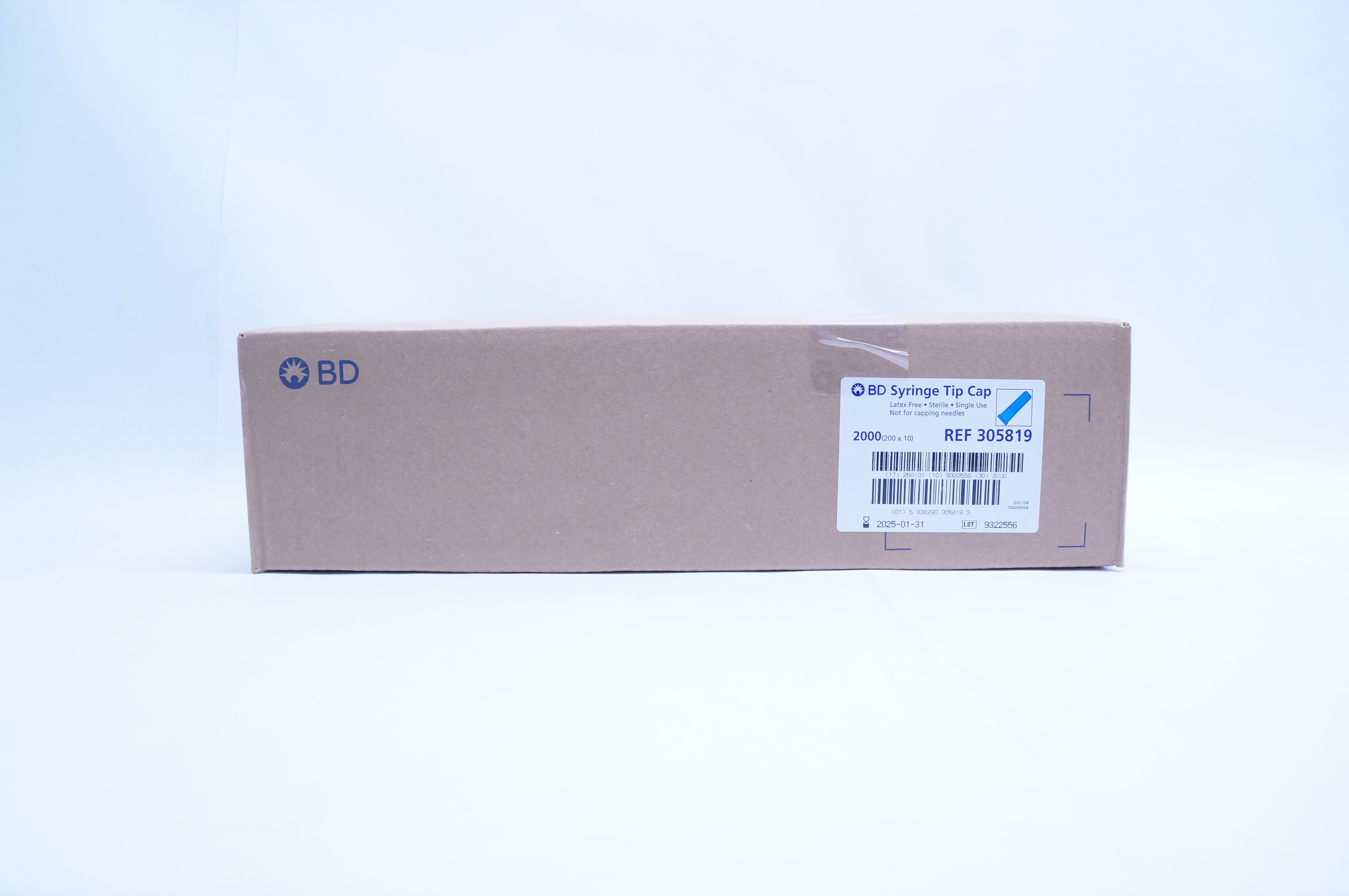 BD 305819 Syringe Tip Cap - Box of 2000