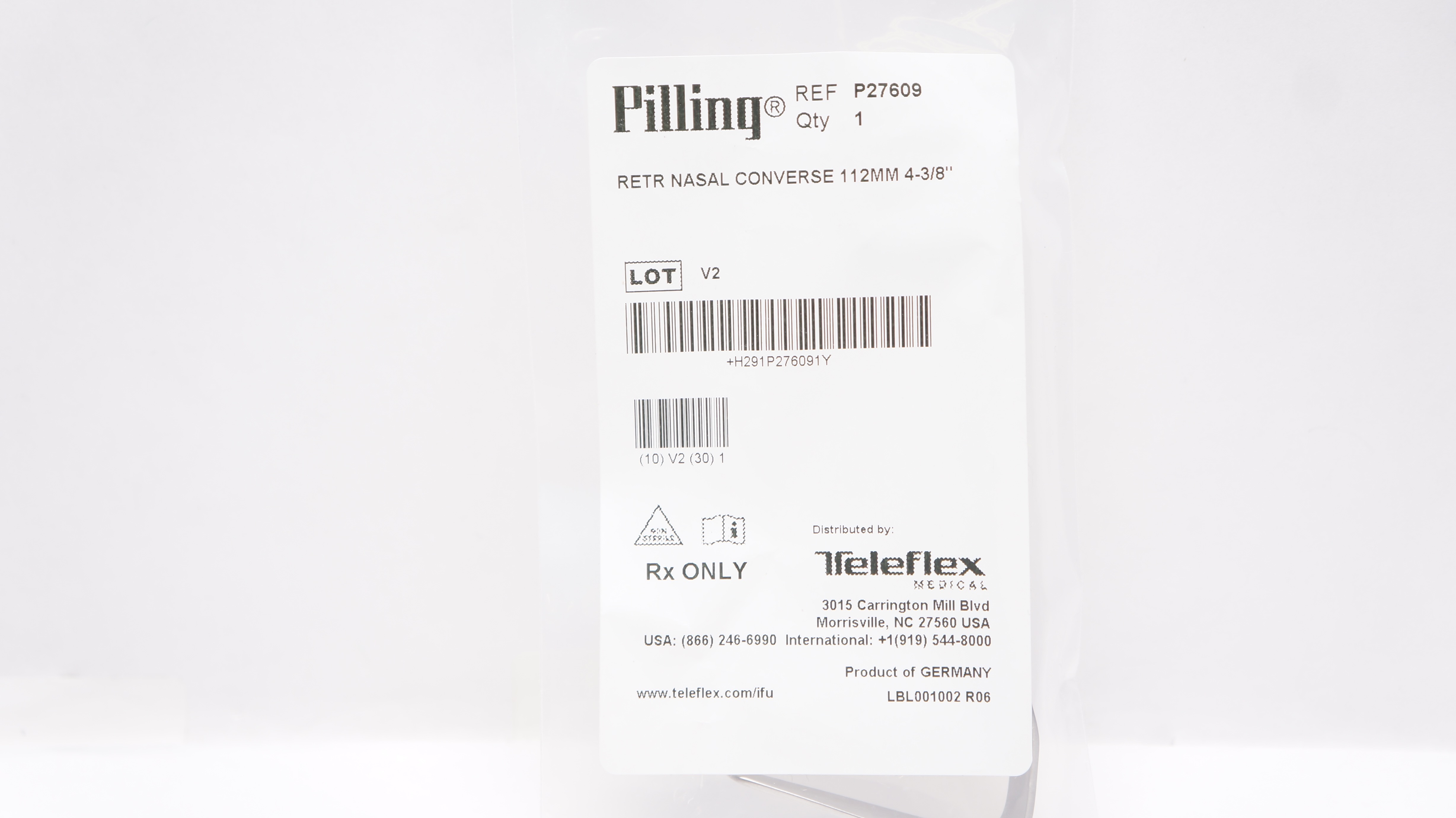 Teleflex P27609 Pilling Converse Nasal Retractor 4-3/8inch