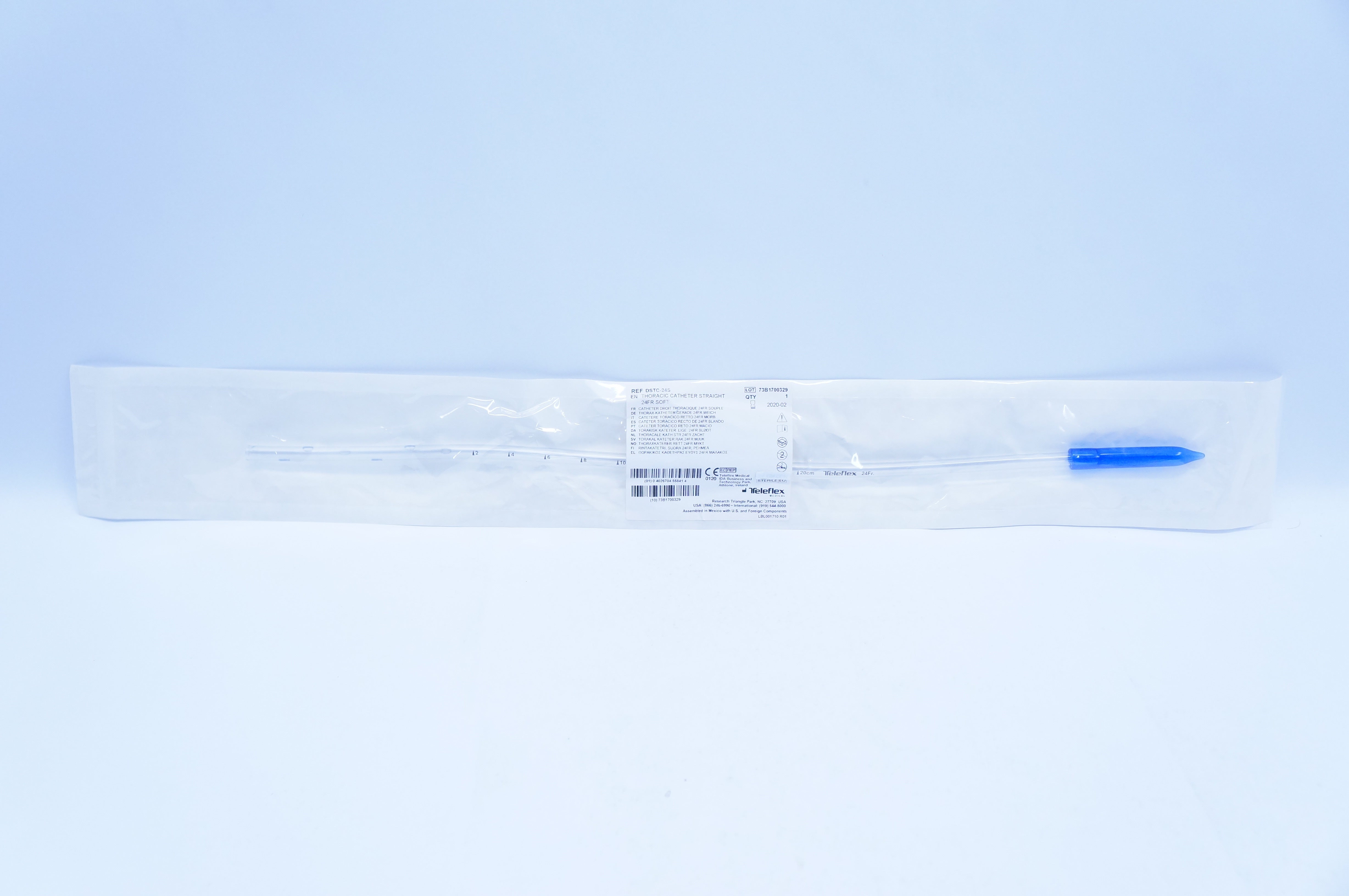 Teleflex DSTC-24S Thoracic Cath. Straight 24Fr. Soft (x)