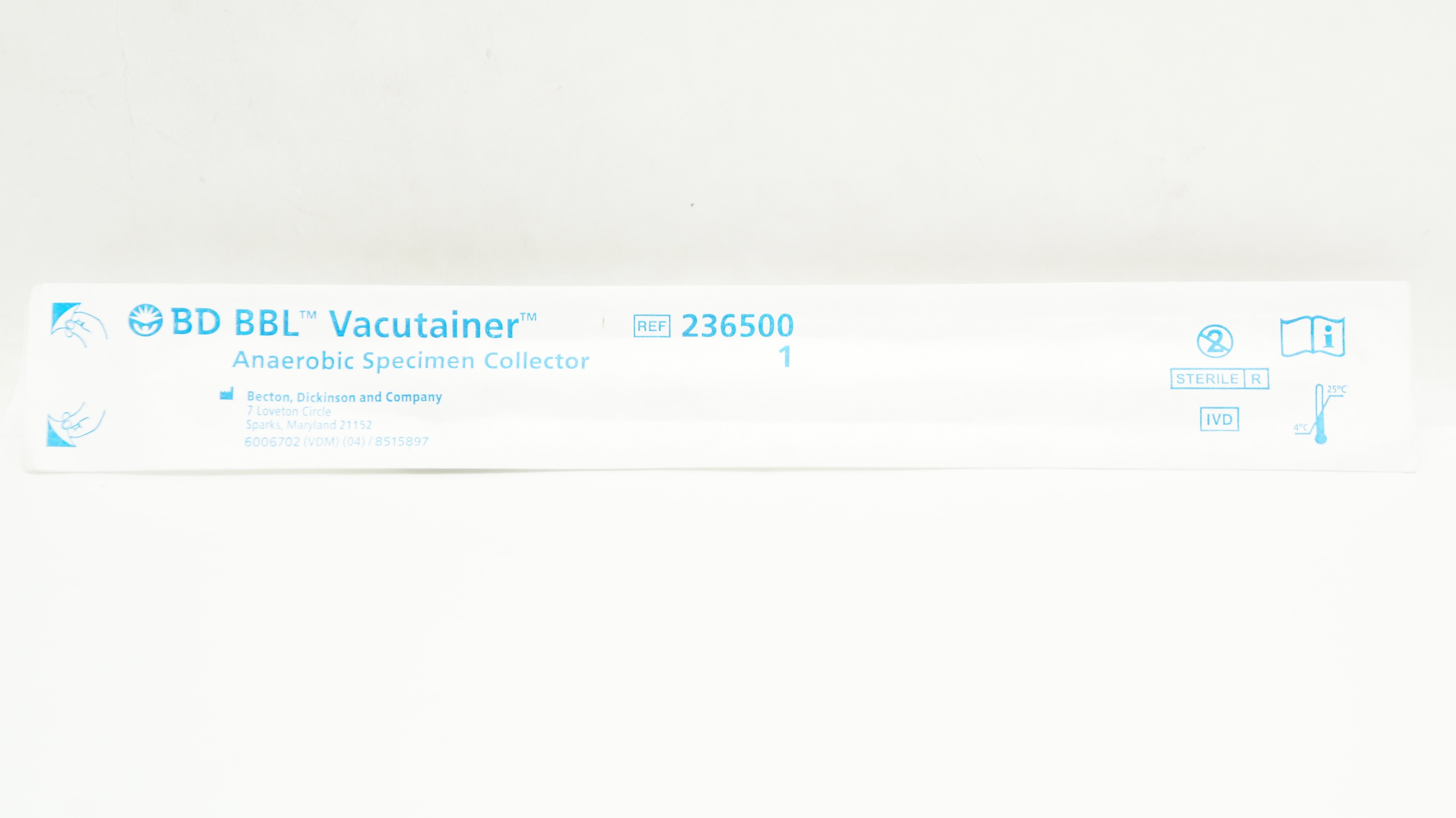 BD 236500 BBL Vacutainer Anaerobic Specimen Collector