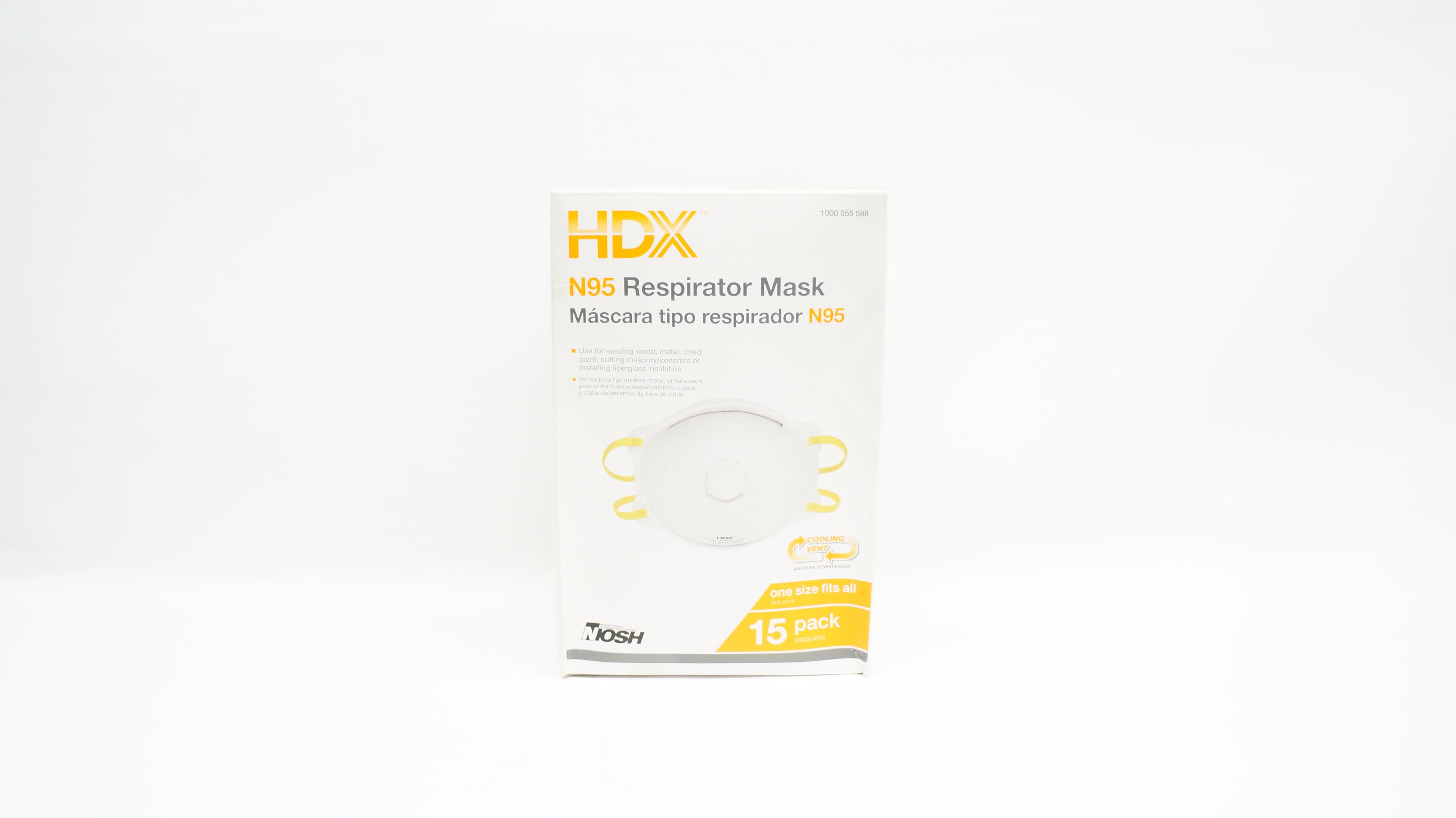 HDX Contour Fit N95 Respirator Mask - Pack of 15