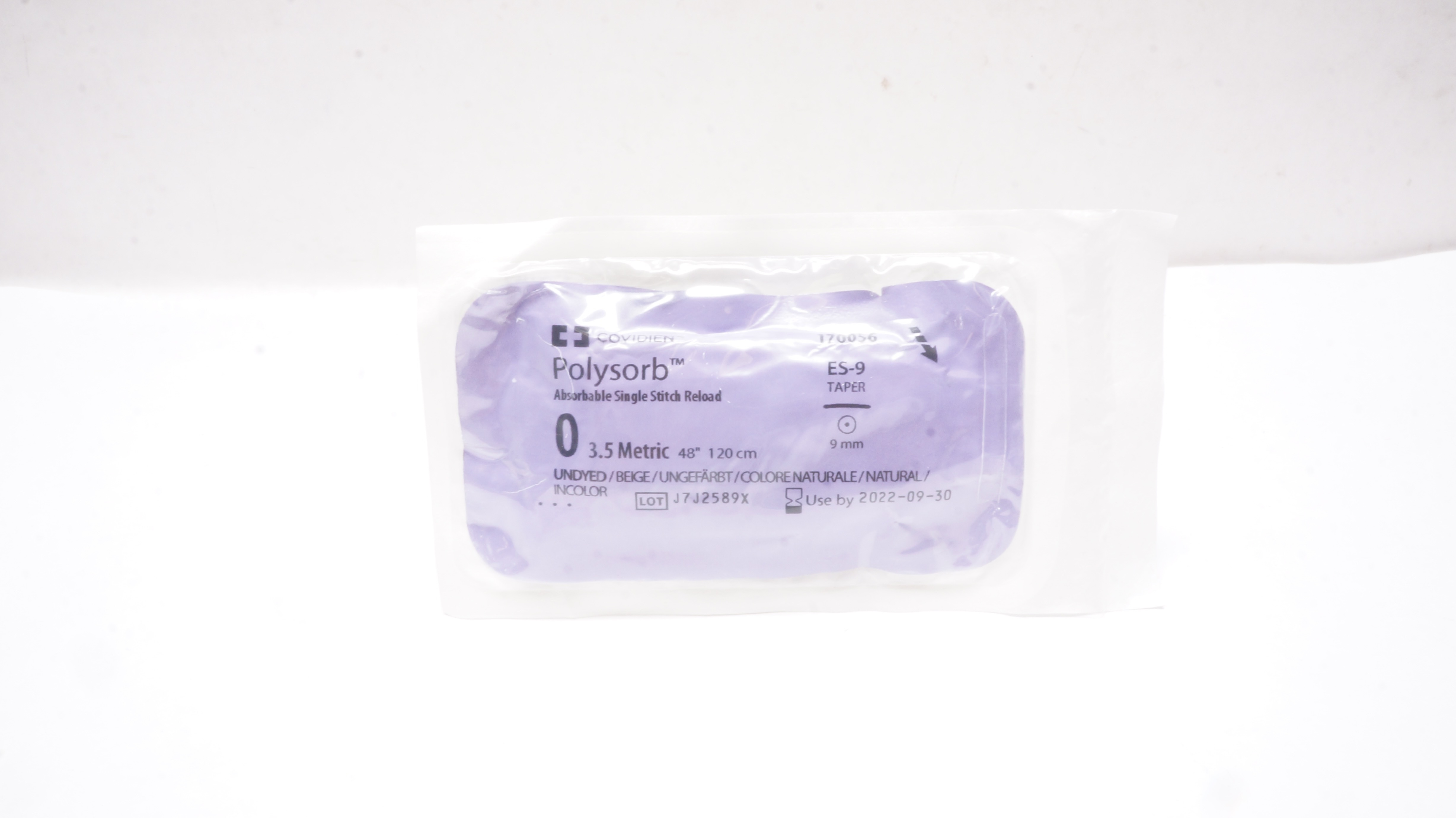 Covidien 170056 0 Polysorb Absorbable Single Stitch Reload ES-9 9mm 48inch (x)