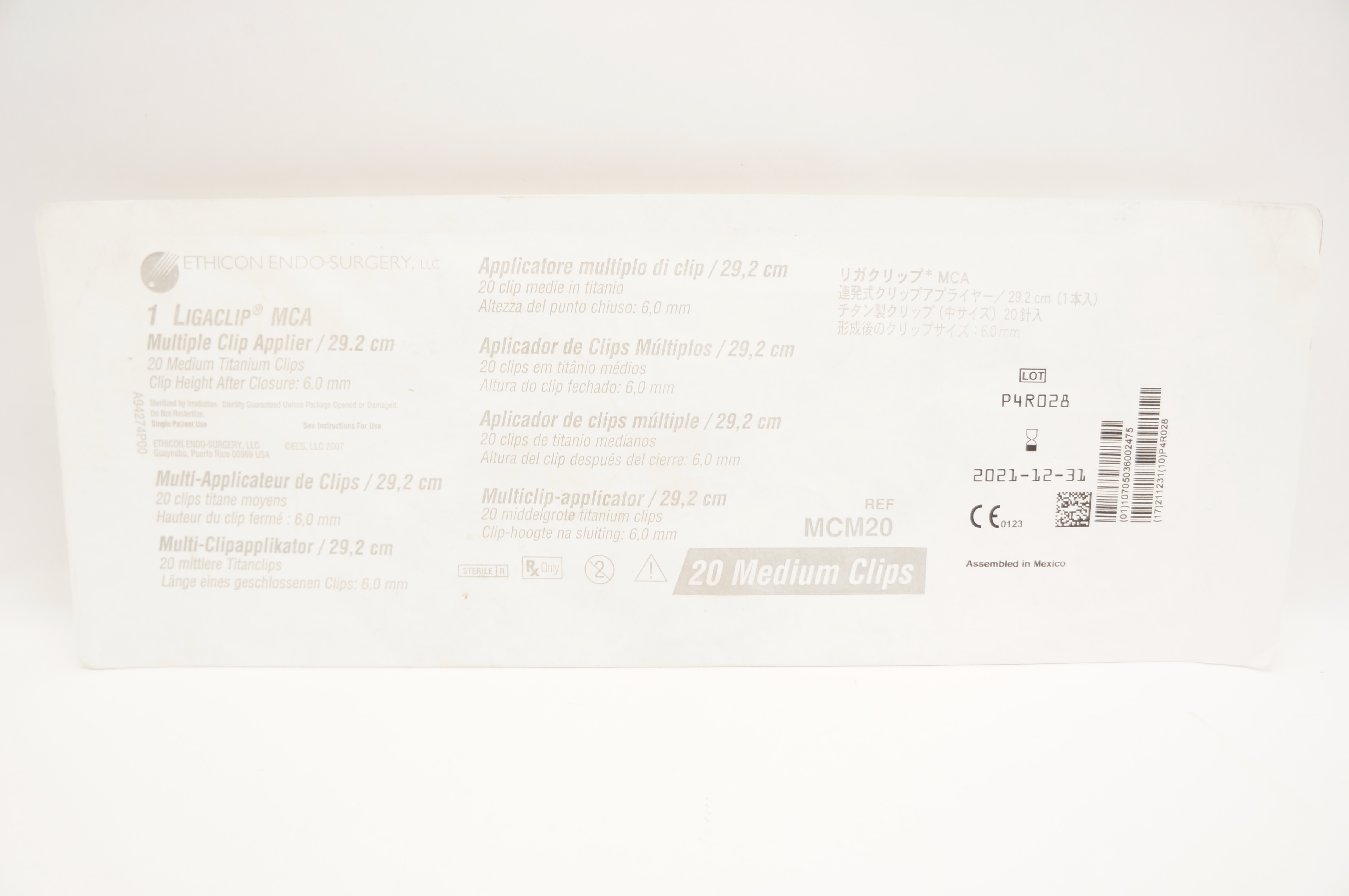 Ethicon MCM20 Ligaclip MCA Multiple Clip Applier 20 Medium Clips (x)