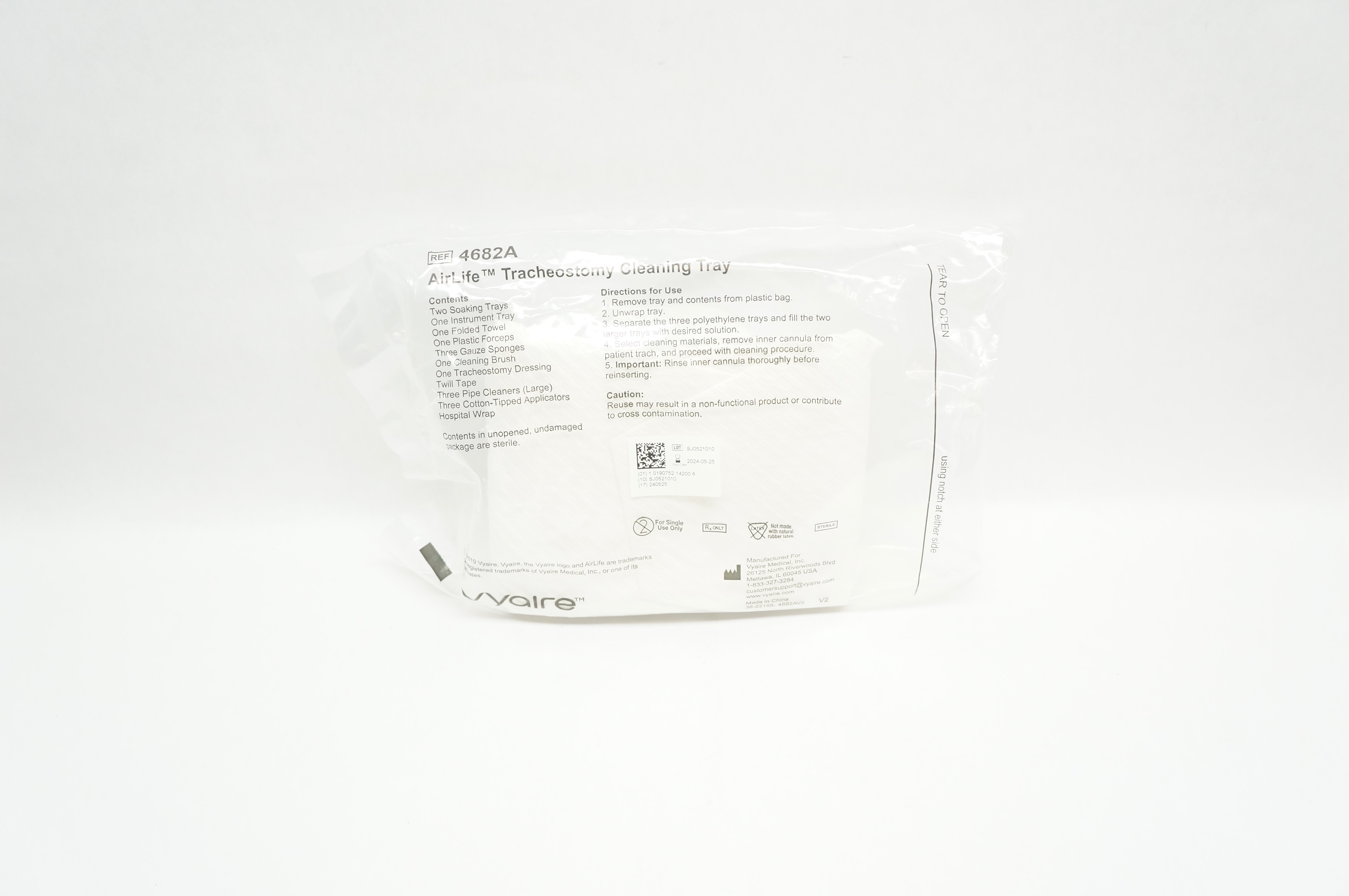 Vyaire 4682A AirLife Tracheostomy Cleaning Tray