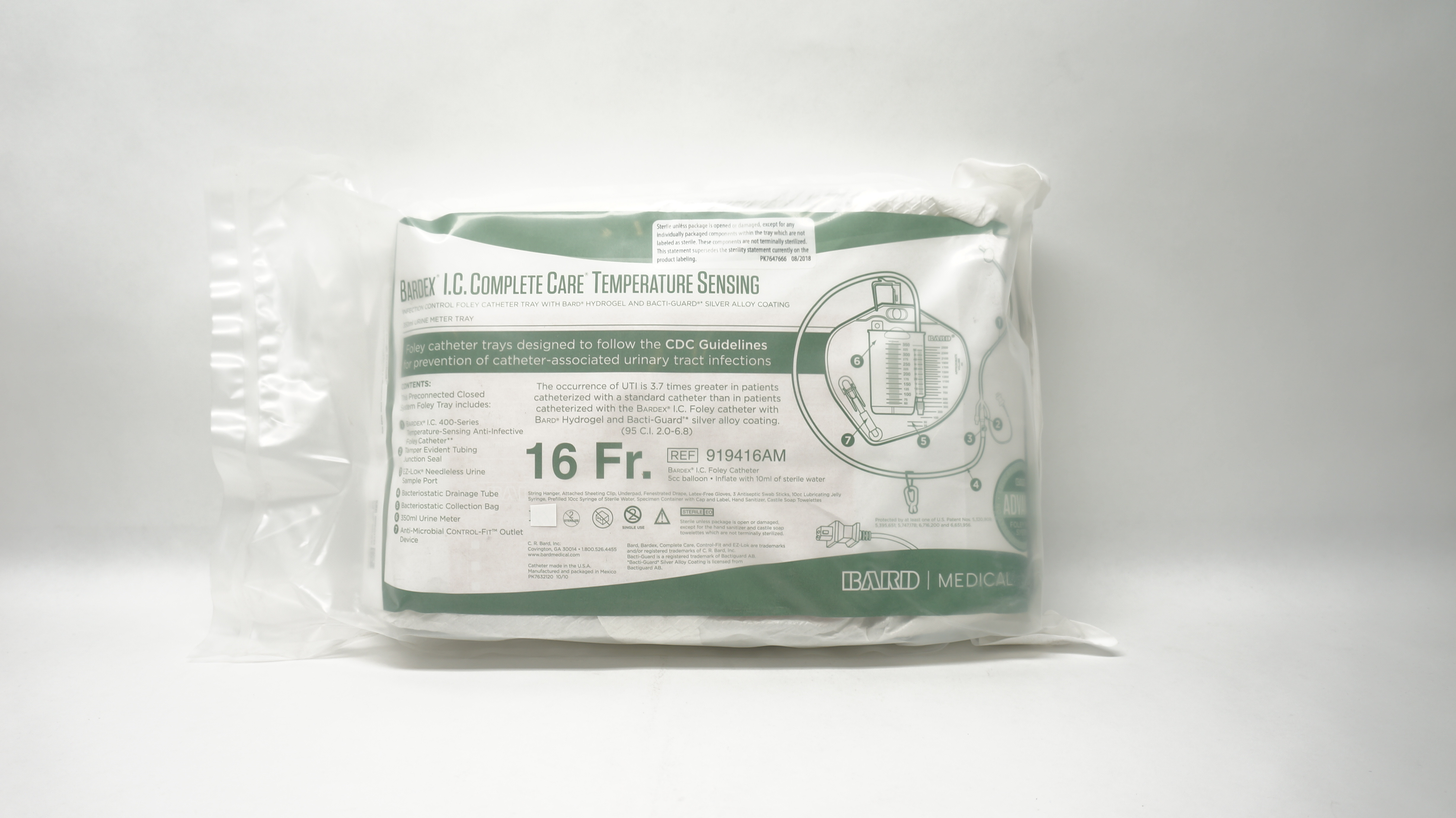 Bard 919416AM Bardex I.C. Complete Care Temperature-Sensing 16Fr