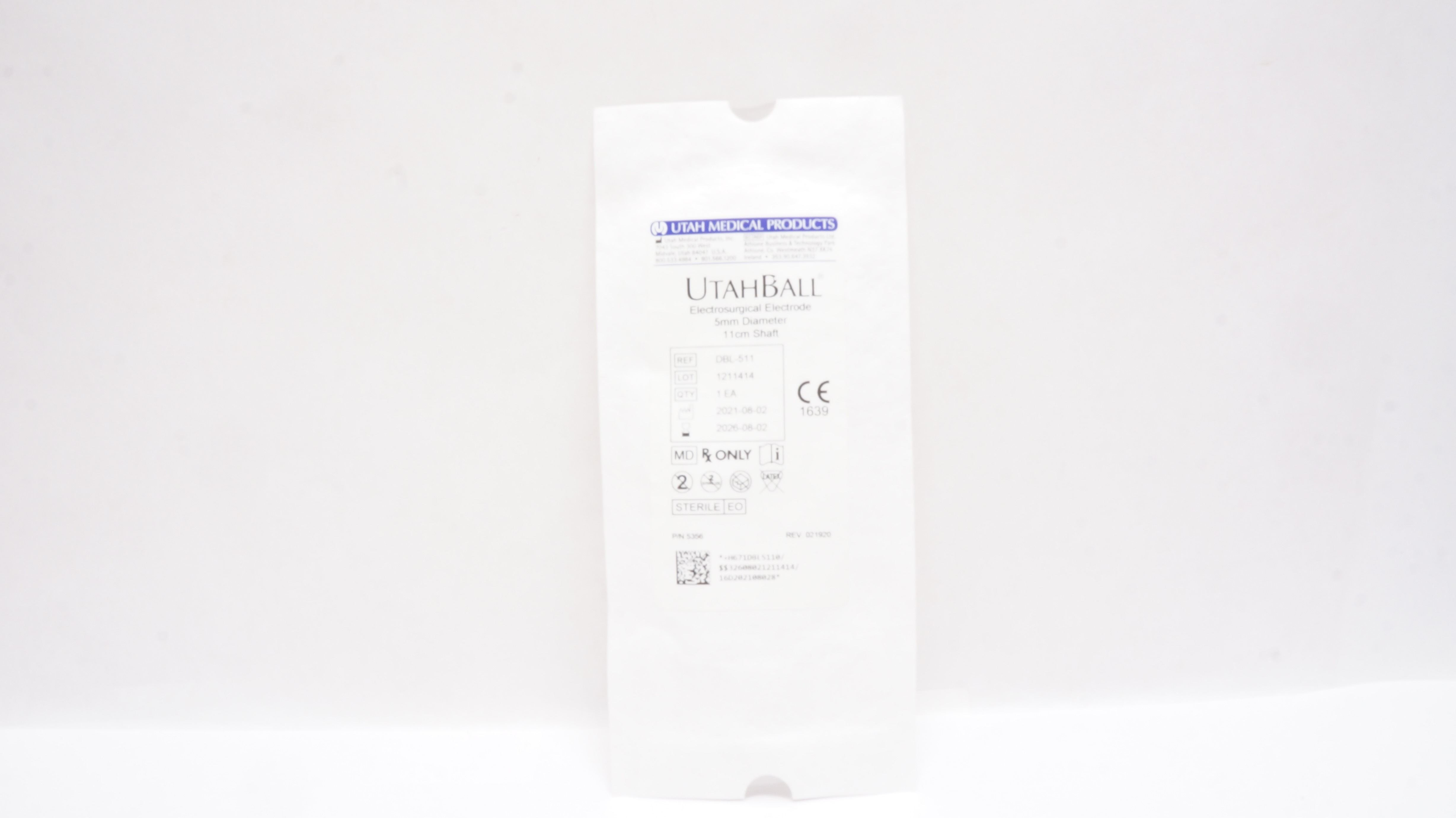 Utah Medical DBL-511 UtahBall Electrosurgical Electrode 5mm x 11cm