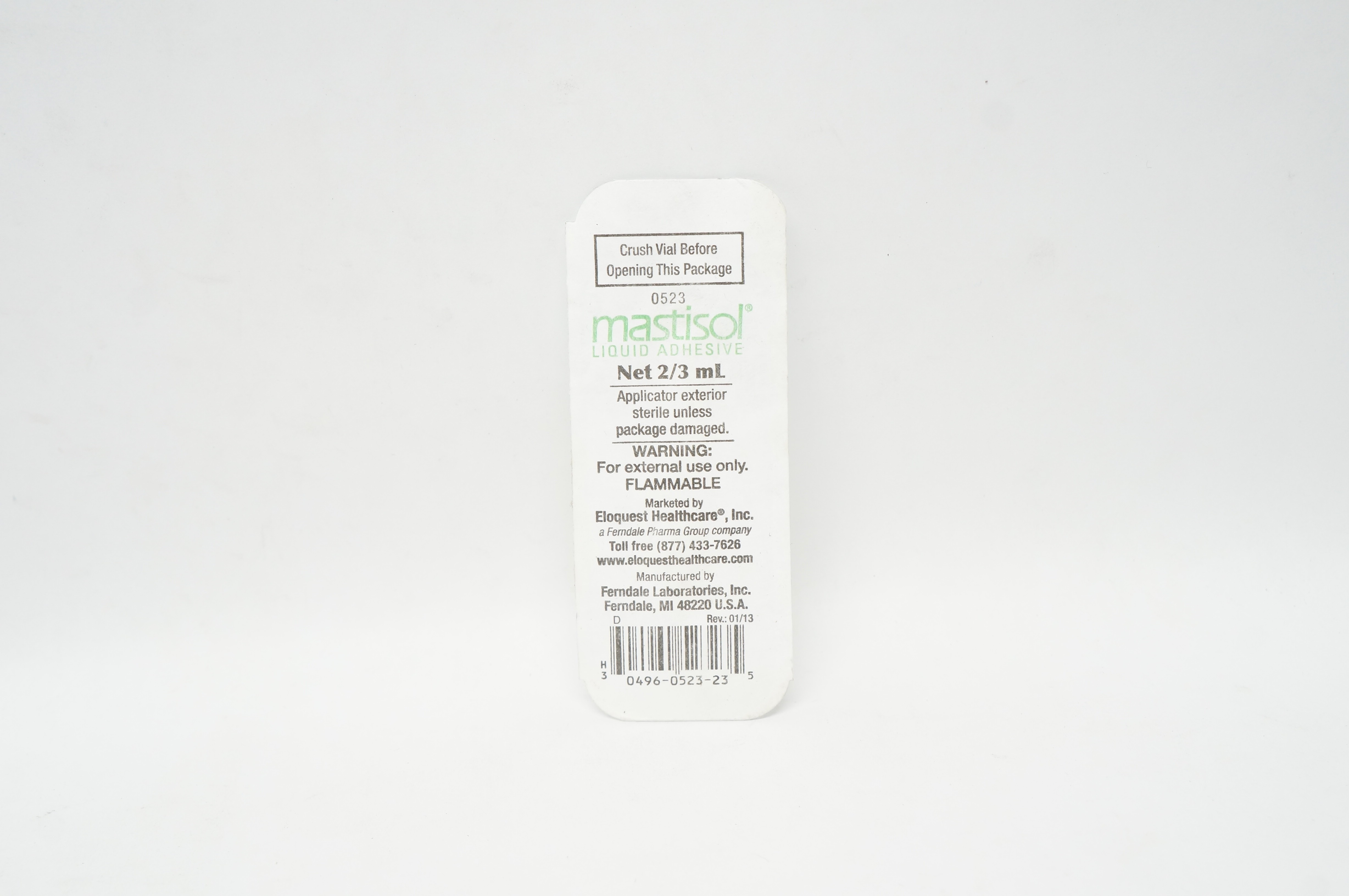 Ferndale Laboratories 0523 Mastisol Liquid Adhesive 2/3mL