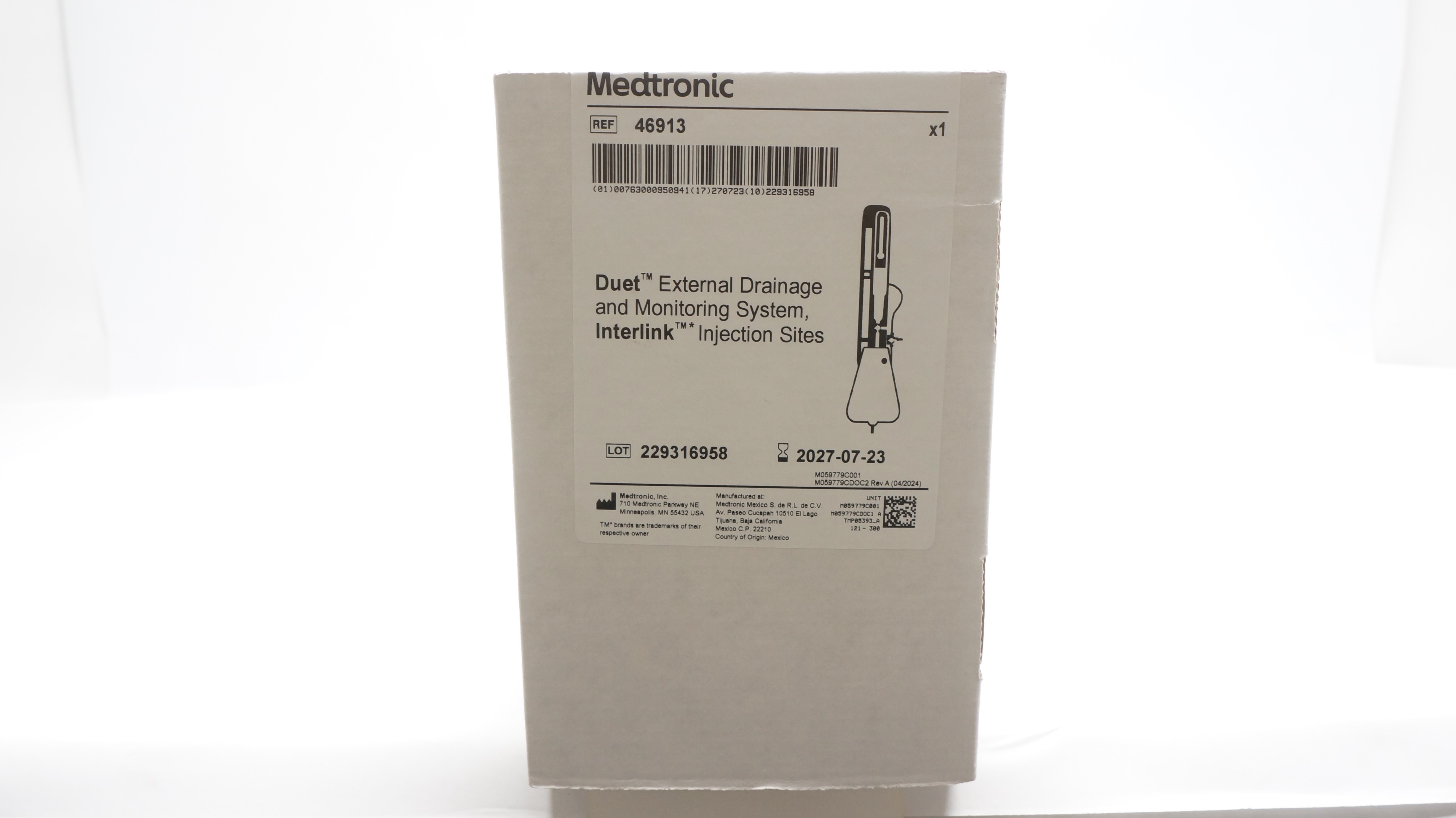 Medtronic 46913 Duet External Drainage and Monitoring System