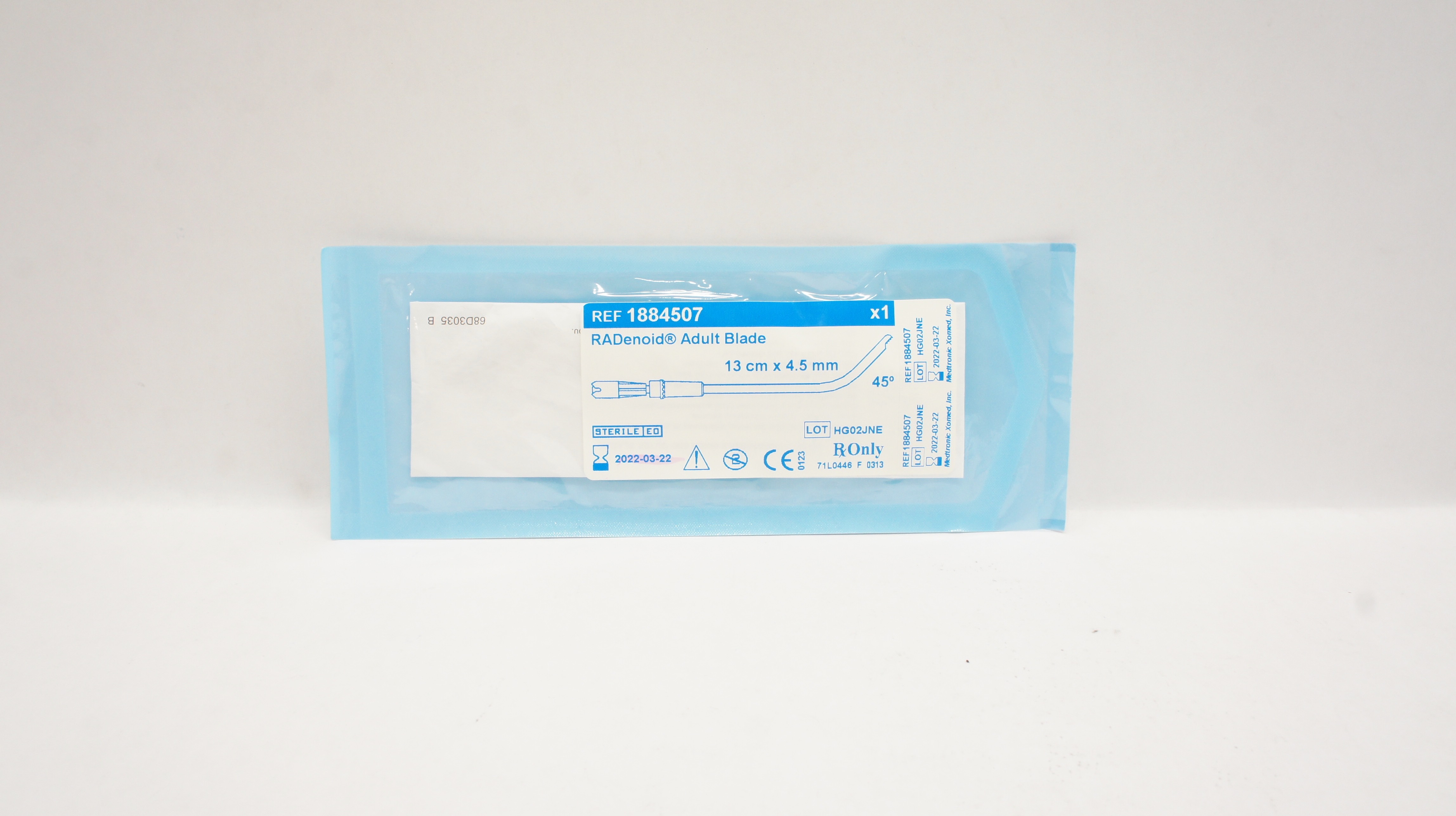 Medtronic 1884507 RADenoid Adult Blade 13cm x 4.5mm 45Degree (x)