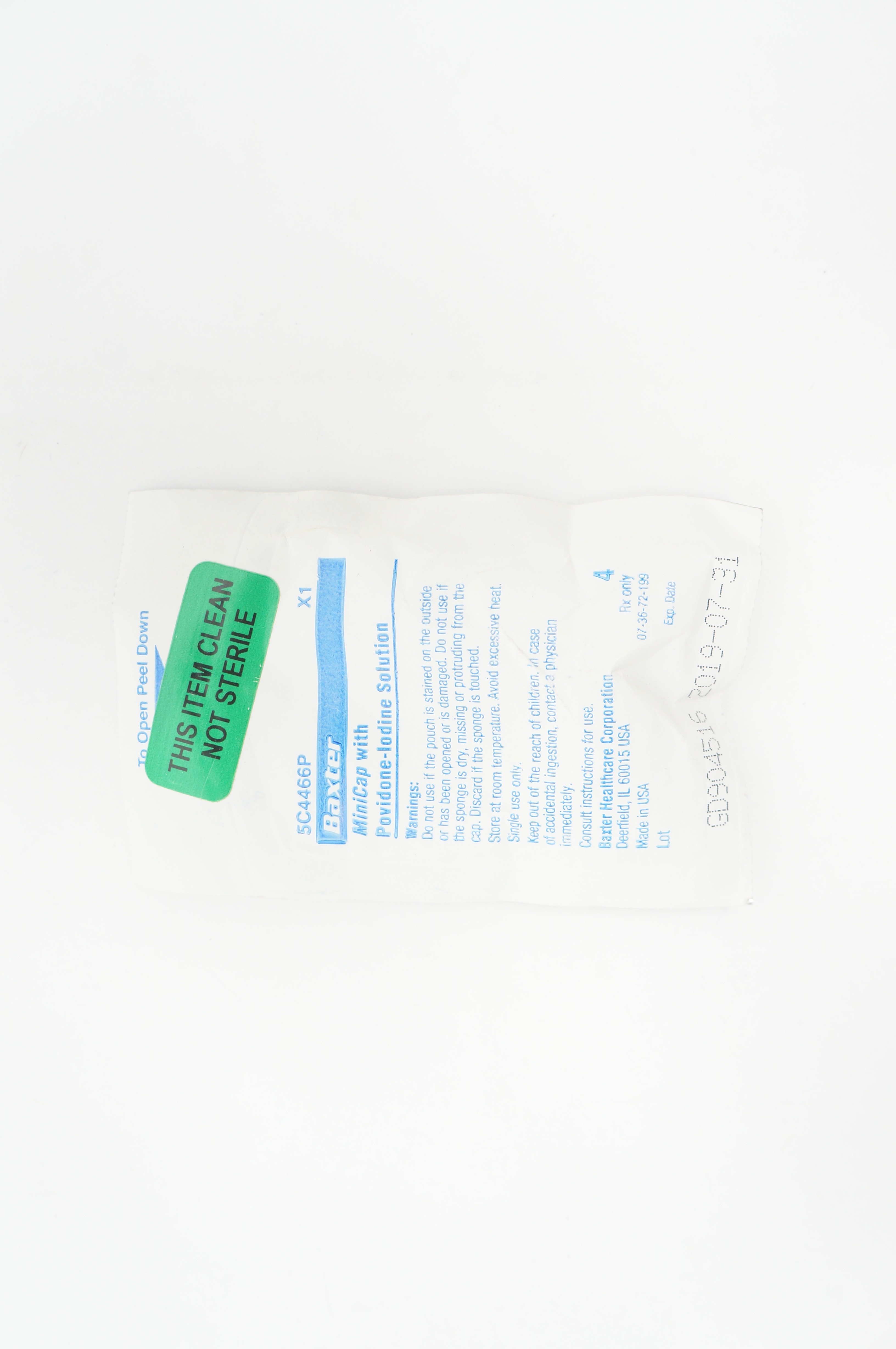 Baxter 5C4466P MiniCap with Povidone-Iodine Solution (x)