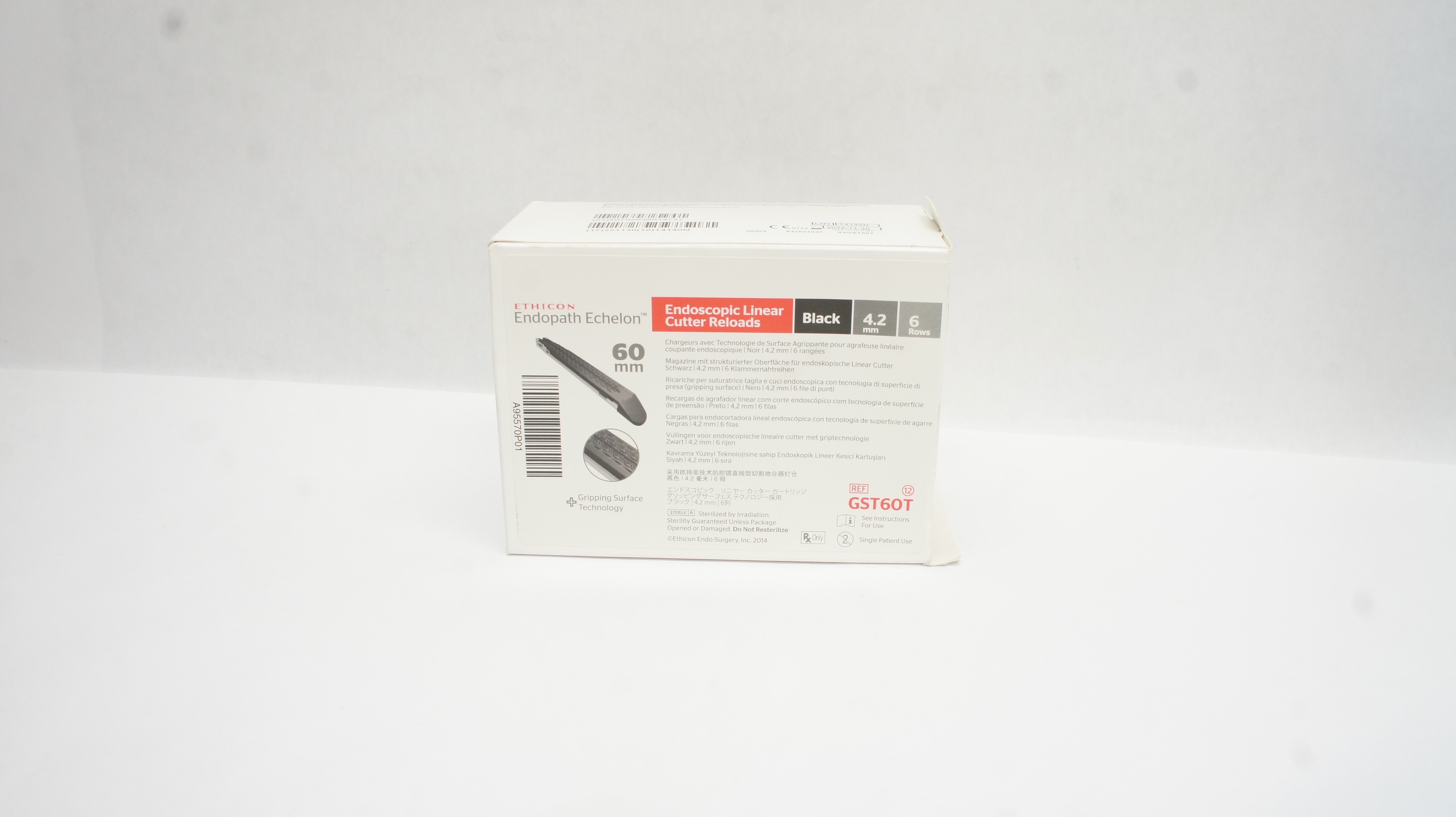 Ethicon GST60T Endopath Echelon Reloads, 60mm x 4.2mm, 6 Rows (x) - Box of 4