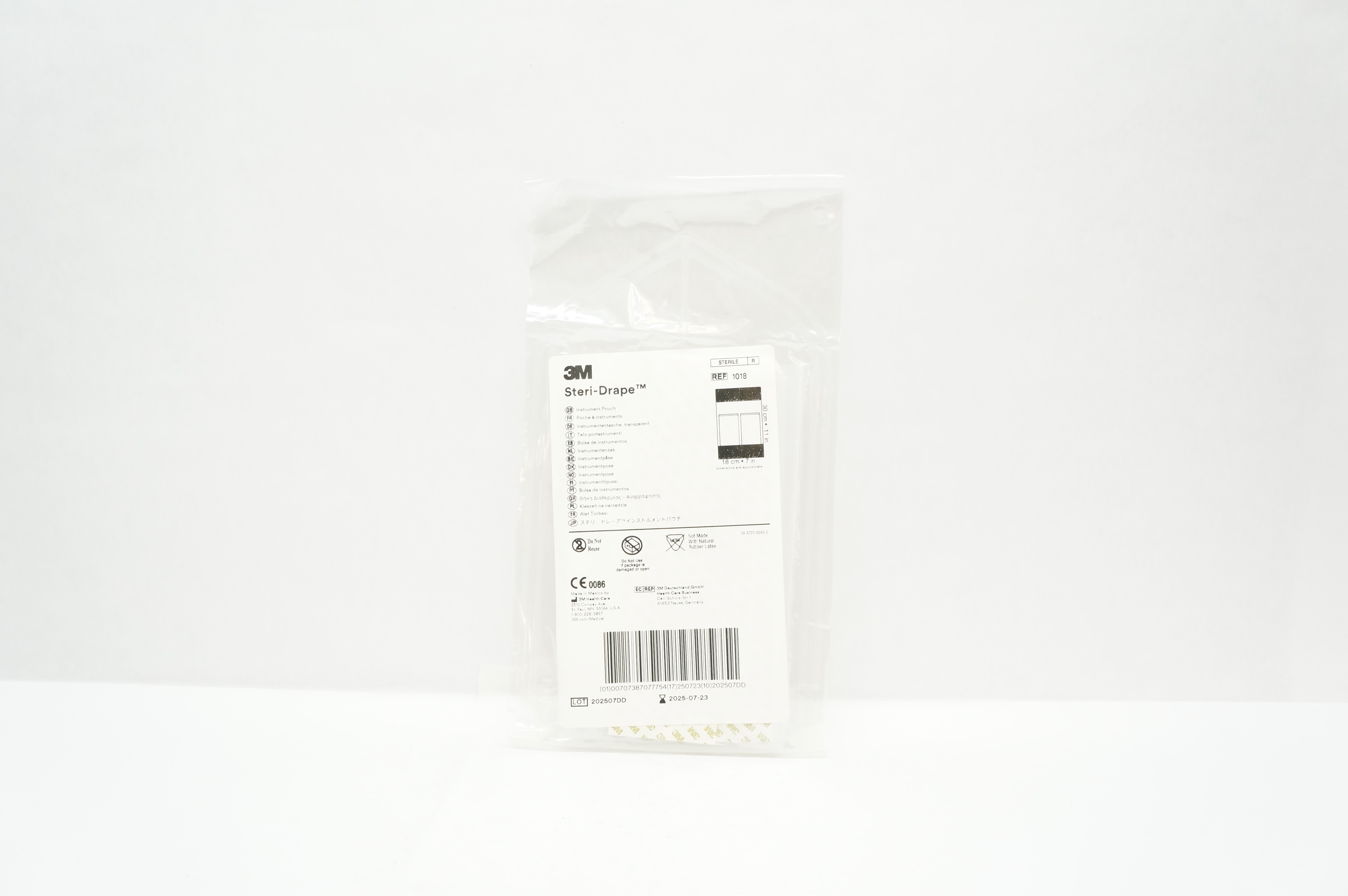 3M 1018 Steri-Drape Instrument Pouch 11inch x 7inch