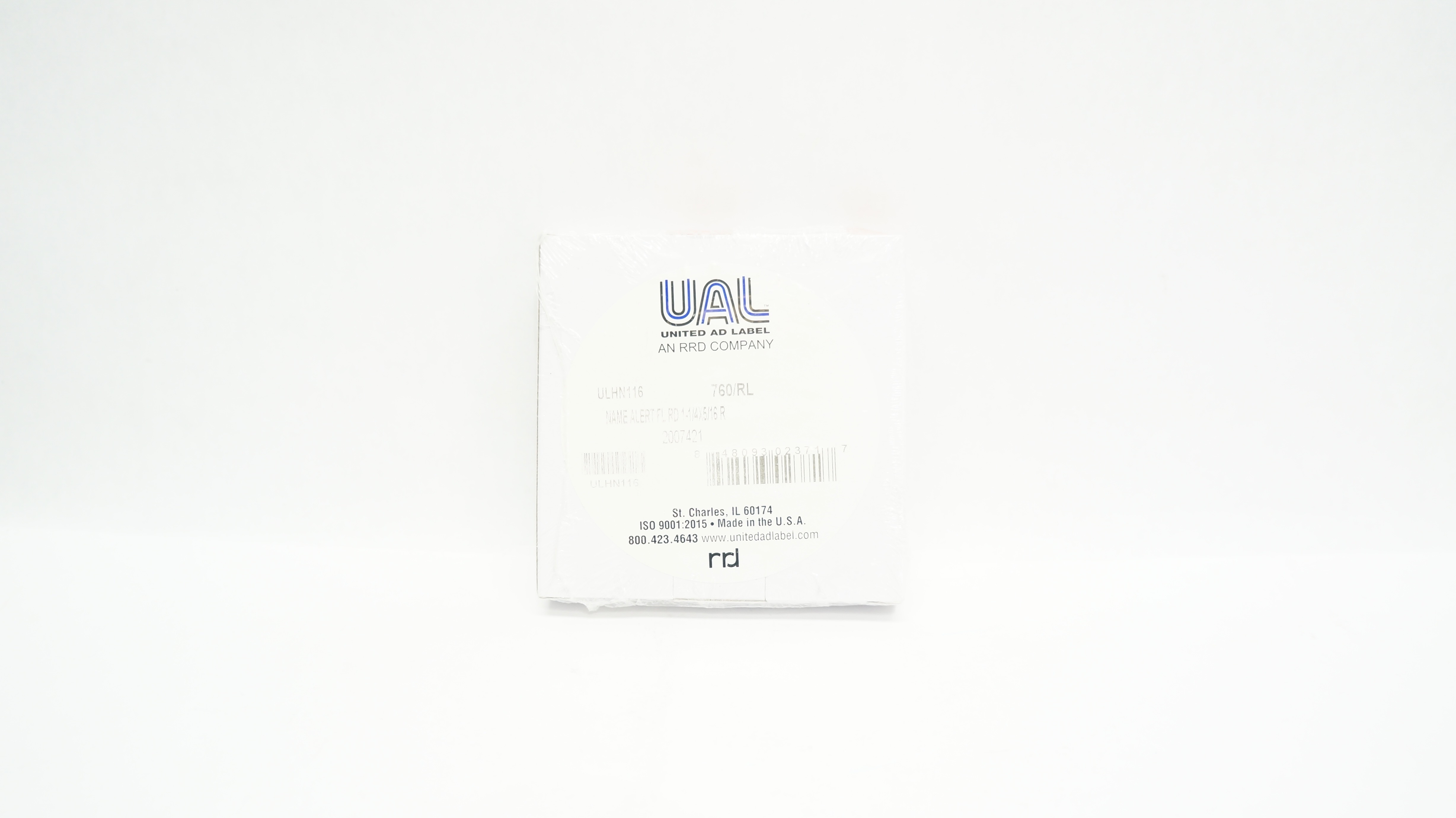 United Ad Label AN RRD Company QC Labels - 760/RL