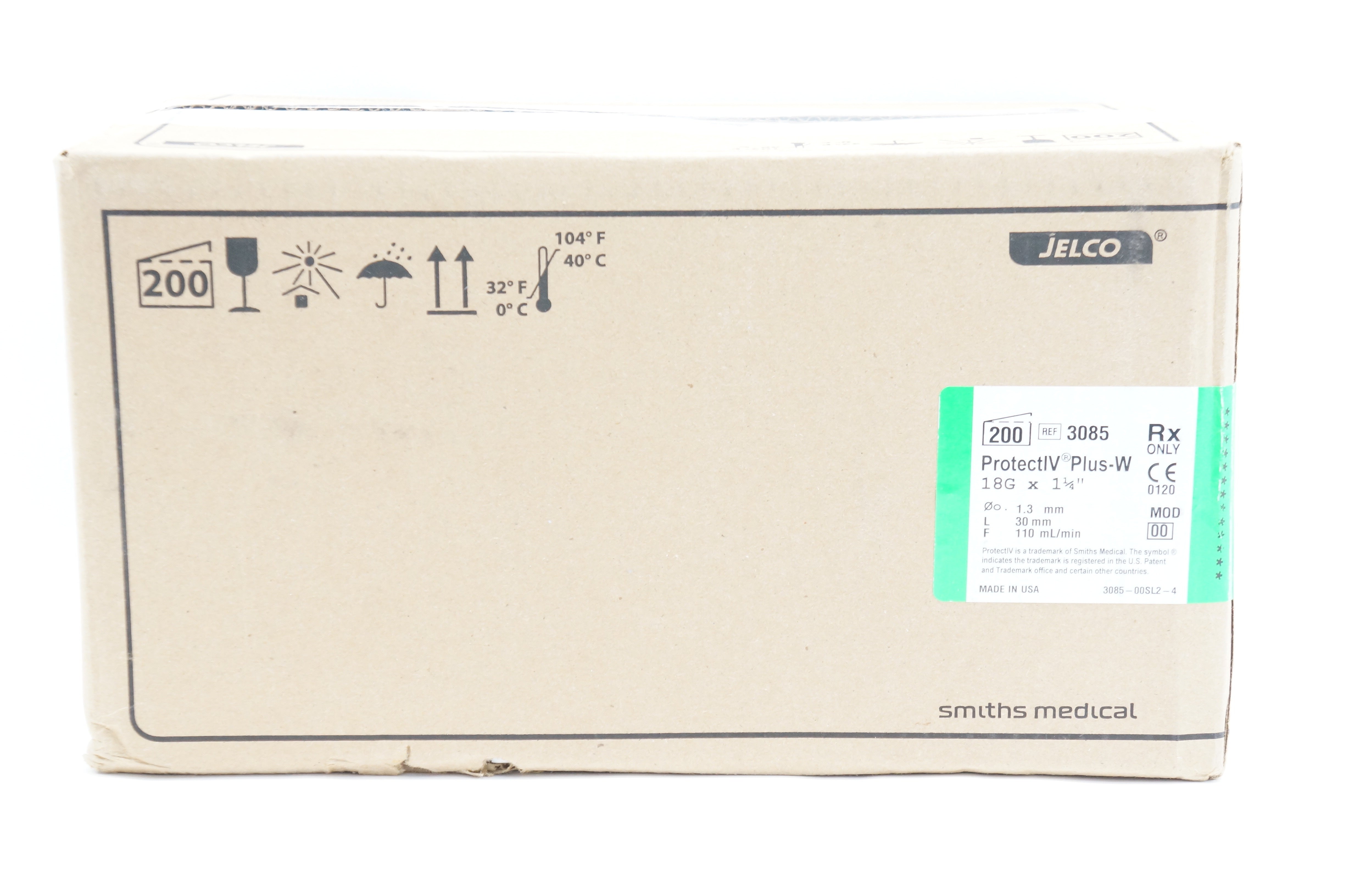 Smiths Medical 3065 Safety IV Cath. 18G x 1 1/4inch MOD 01 (x) - Case of 200