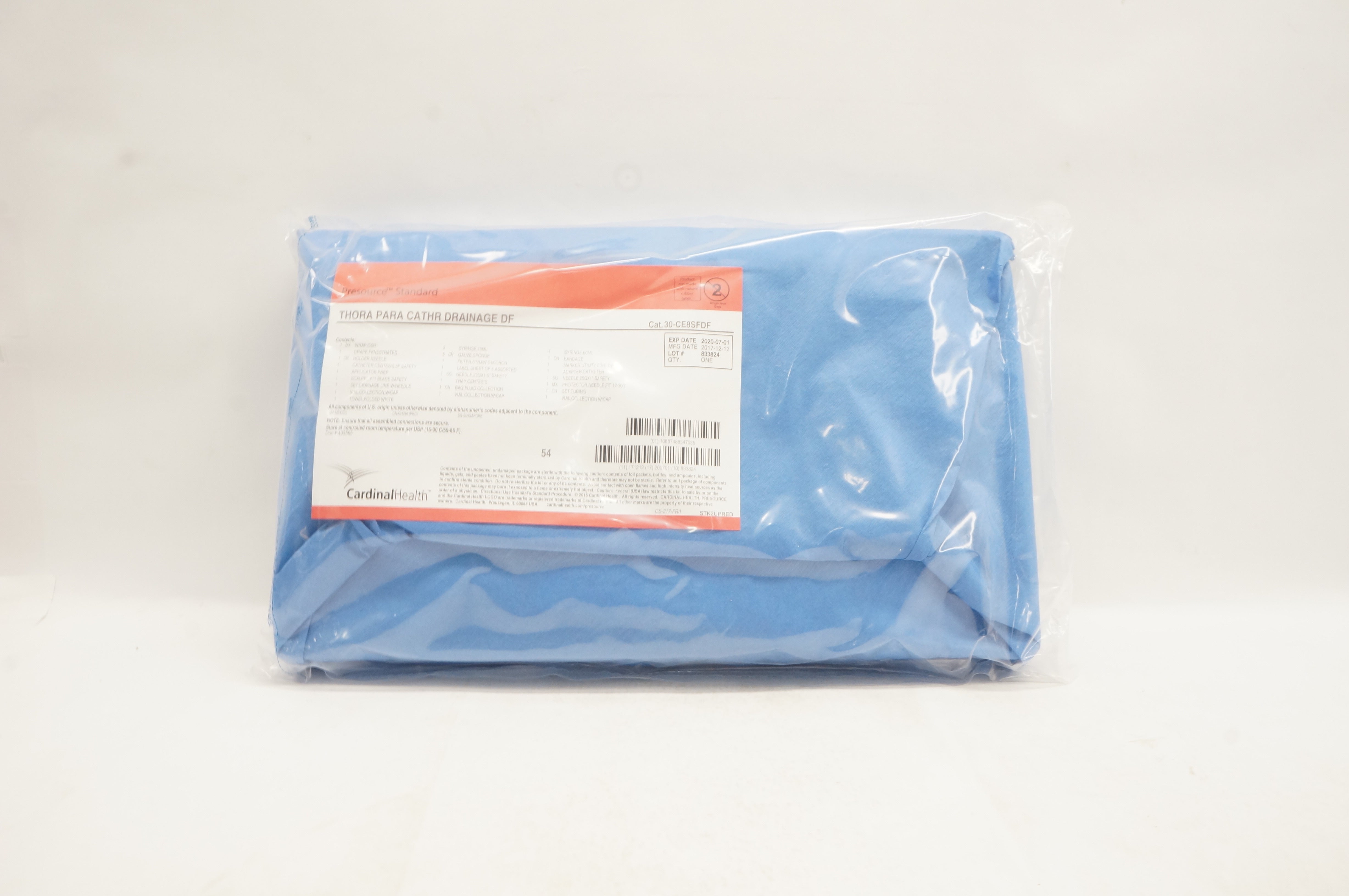 Cardinal 30-CE8SFDF Presource Standard Thora Para Cath Drainage DF (x)