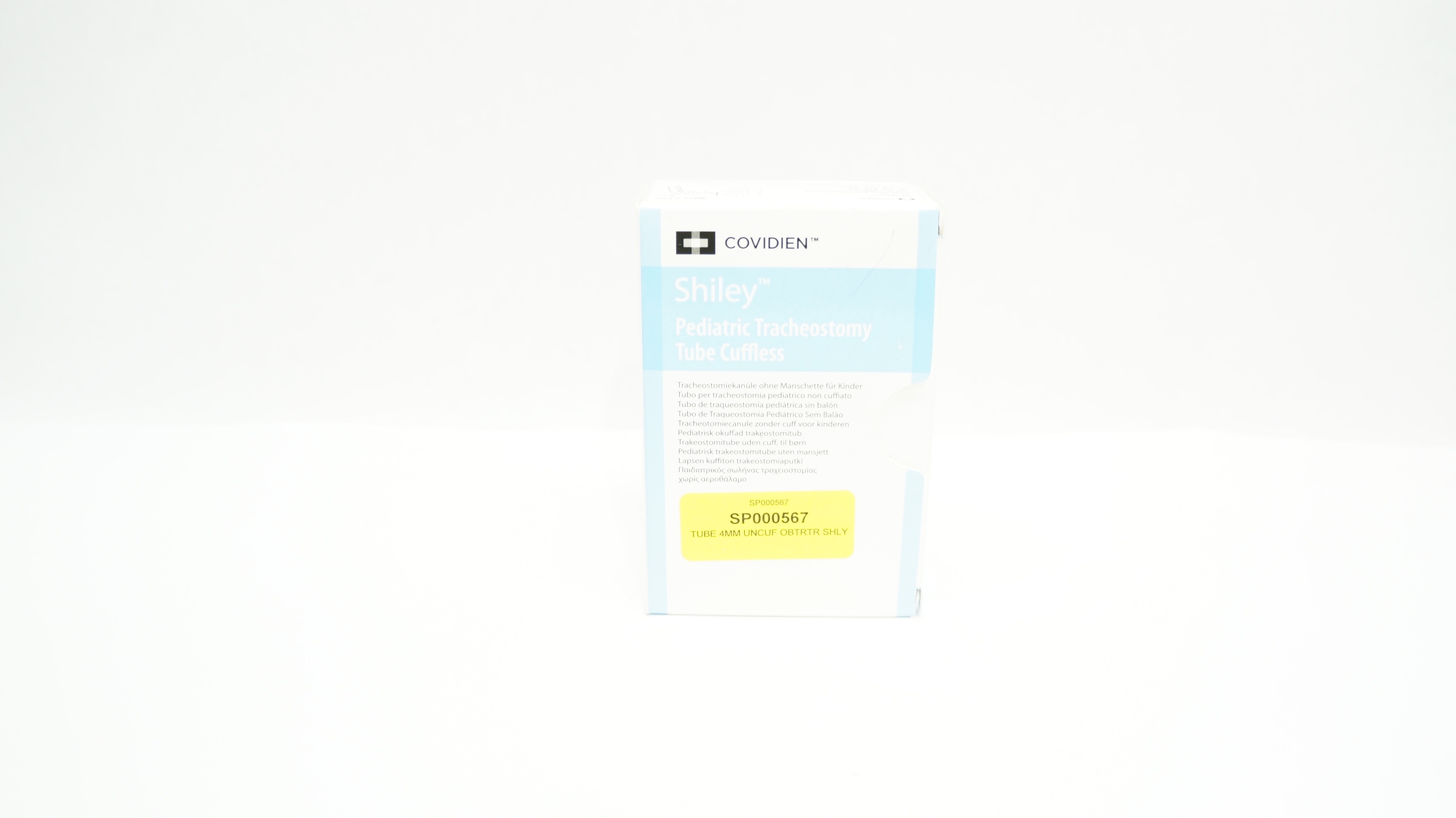 Covidien 4.0PED Shiley Pediatric Tracheostomy Tube Cuffless 4mm ID x 5.9mm OD