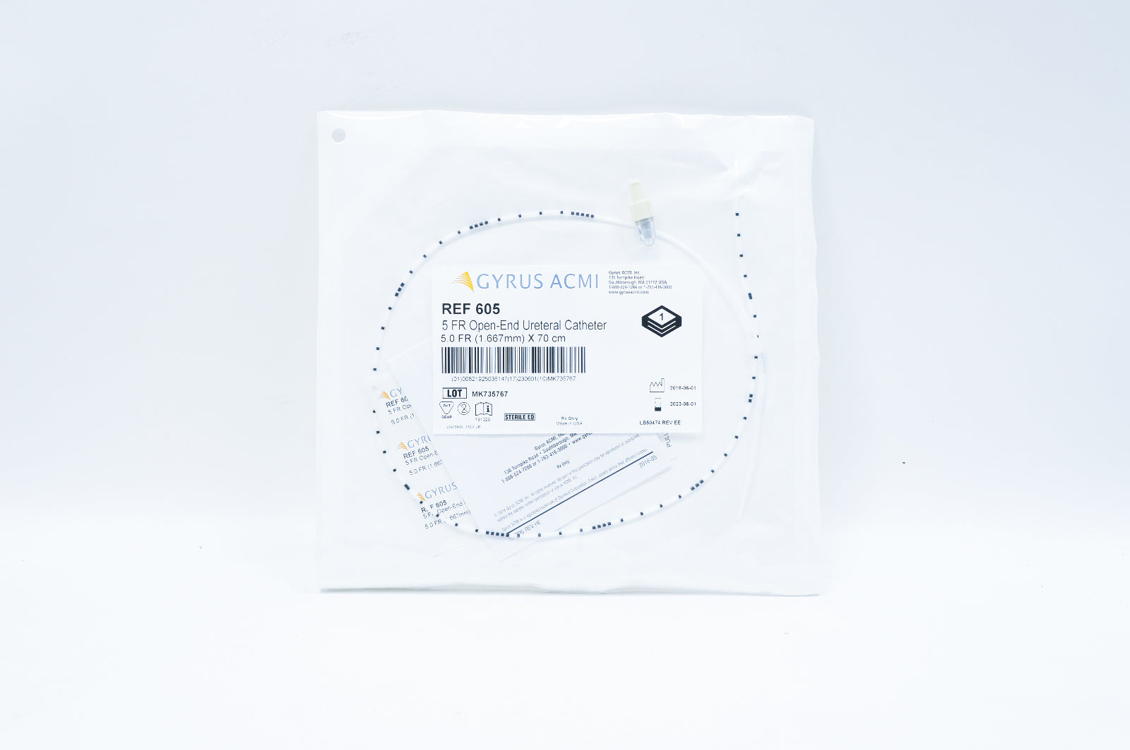 Gyrus ACMI 605 Open-End Ureteral Cath. 5.0Fr. x 70cm