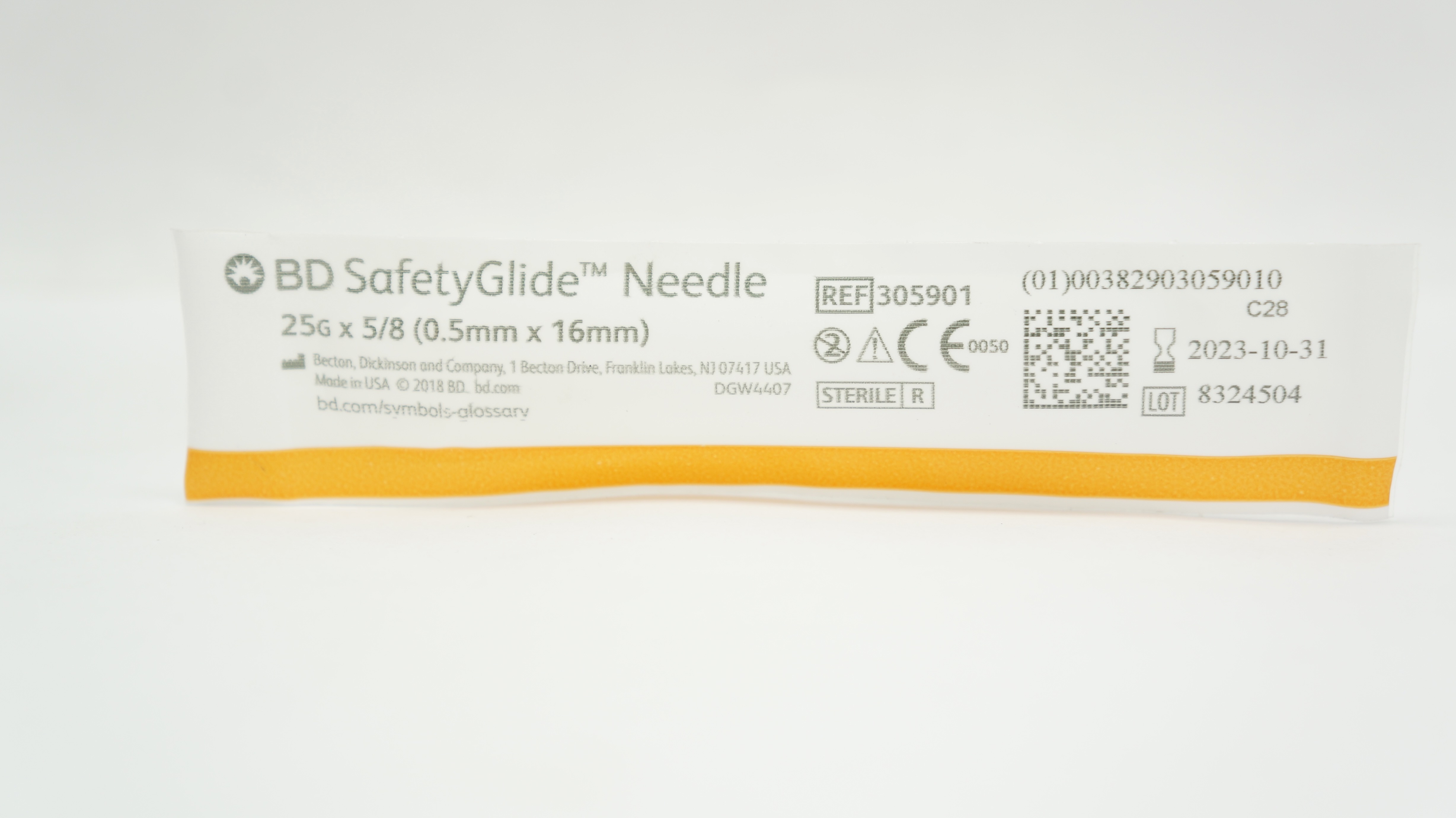 BD 305901 SafetyGlide Ndle 25G x 5/8inch