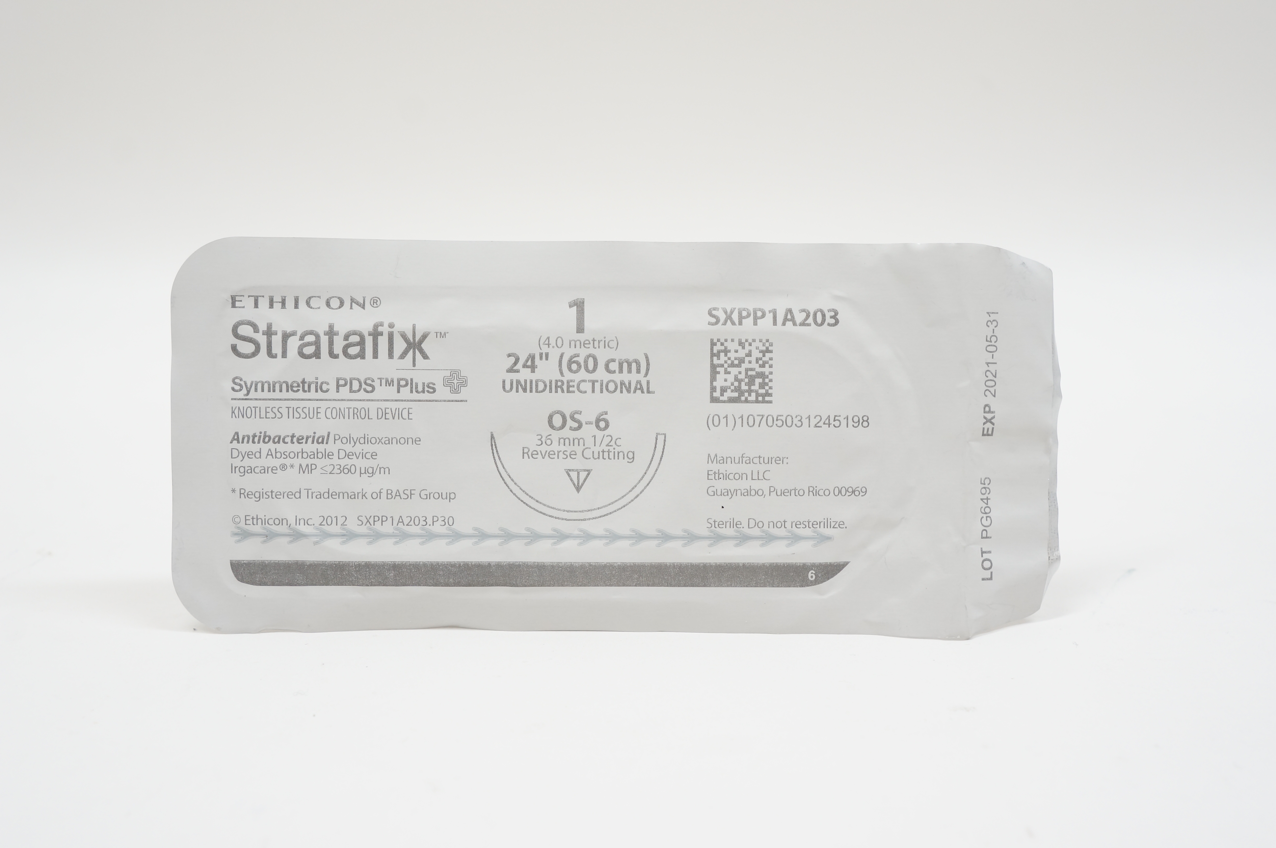 Ethicon SXPP1A203 1 Stratafix, OS-6, 36mm 1/2c Reverse Cutting, 24inch