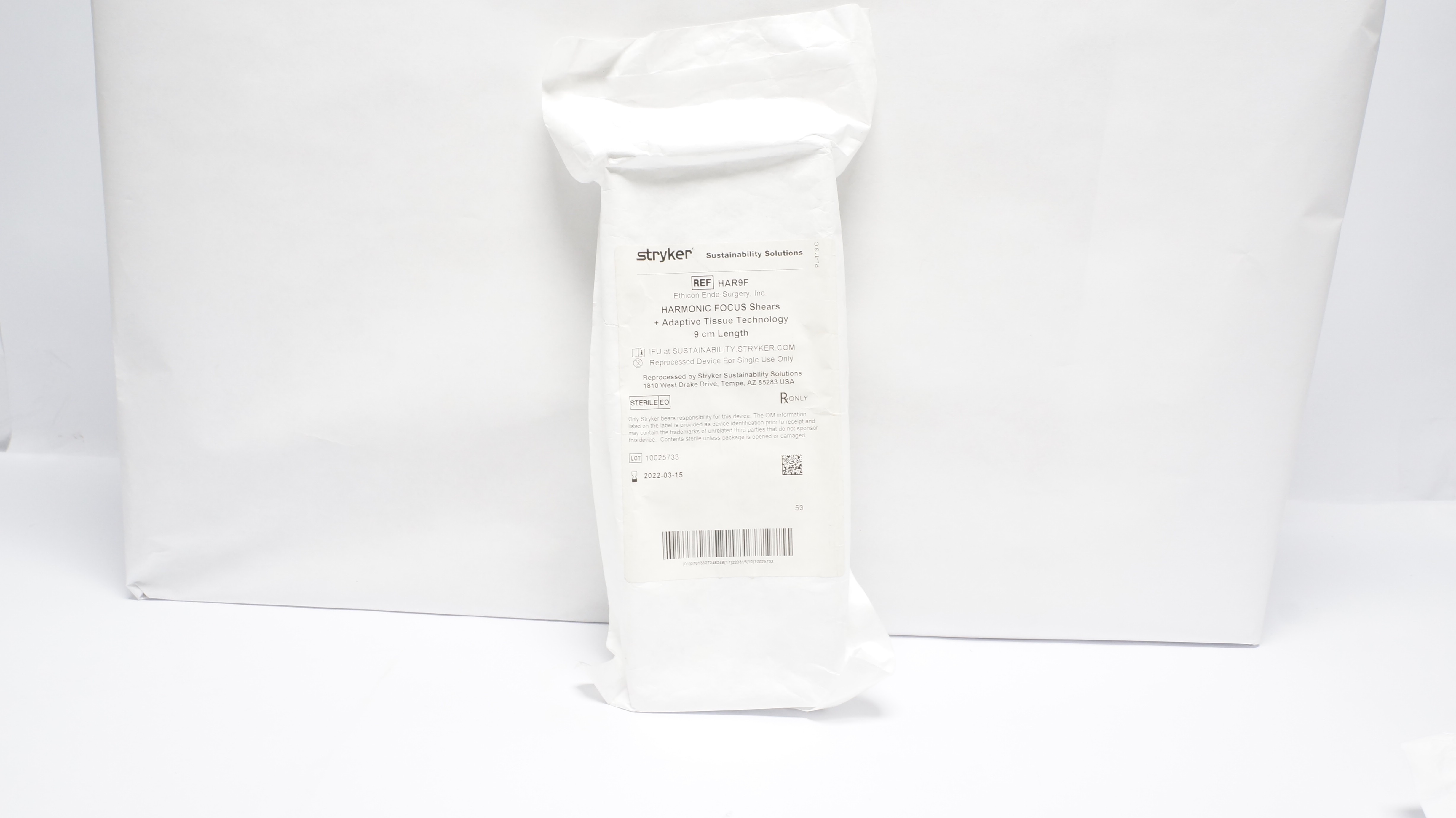 Stryker HAR9F Ethicon Harmonic Focus Shears+Adaptive Tissue Technology 9cm (x)