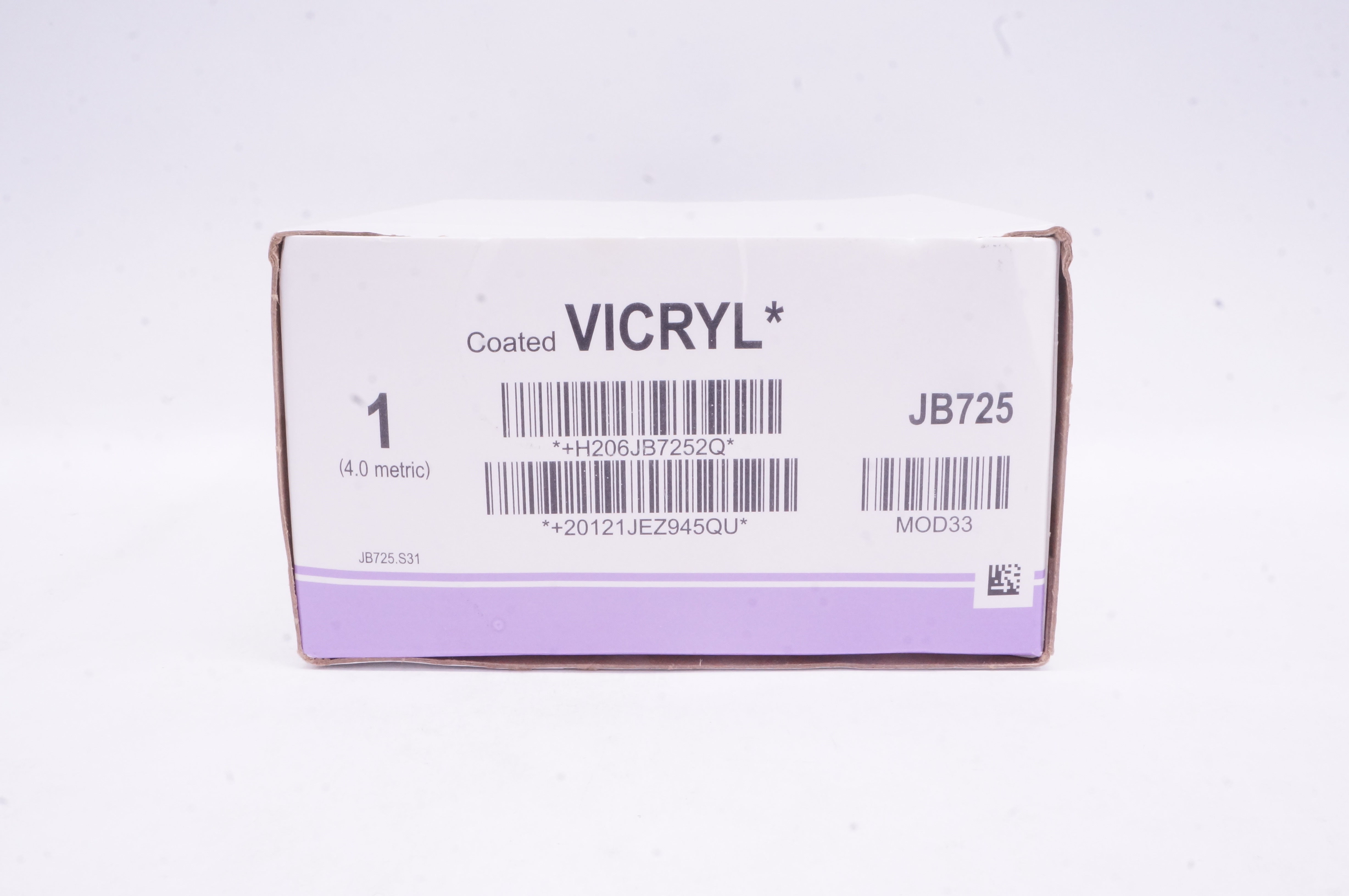 Ethicon JB725 1 Coated VICRYL CTXB 48mm 1/2c Blunt Point 18inch (x) - Box of 8