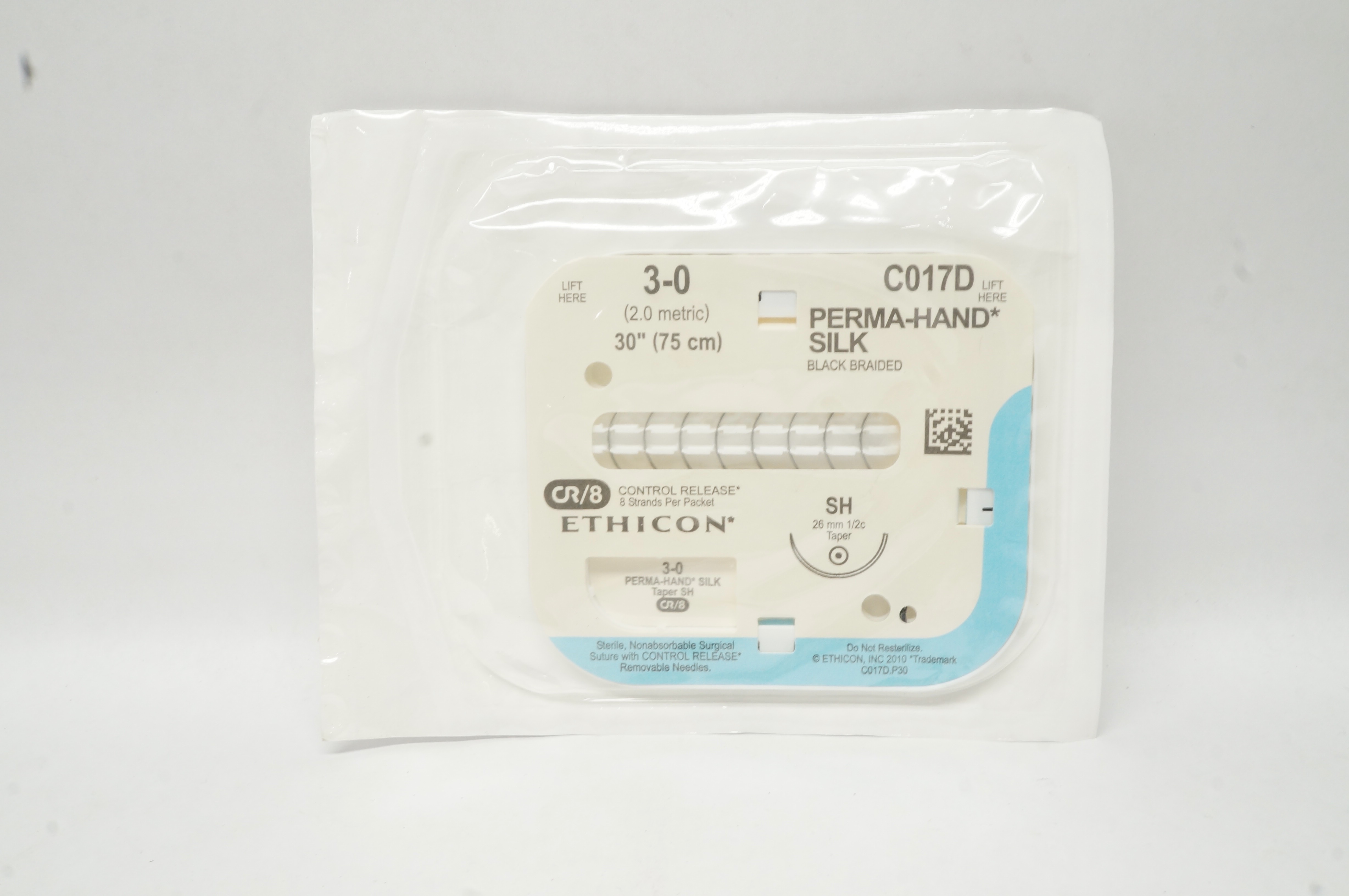 Ethicon C017D 3-0 PERMA-HAND SILK SH 26mm 1/2c Taper, 30inch
