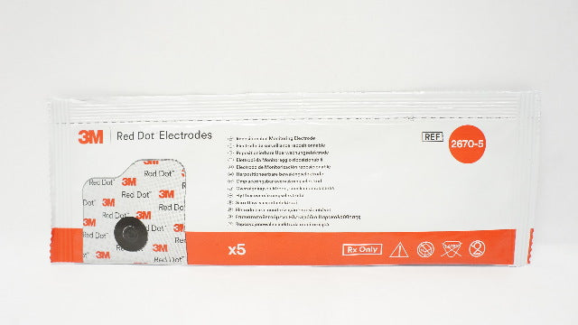 3M 2650-5 Red Dot Monitoring Electrode - Pack of 5