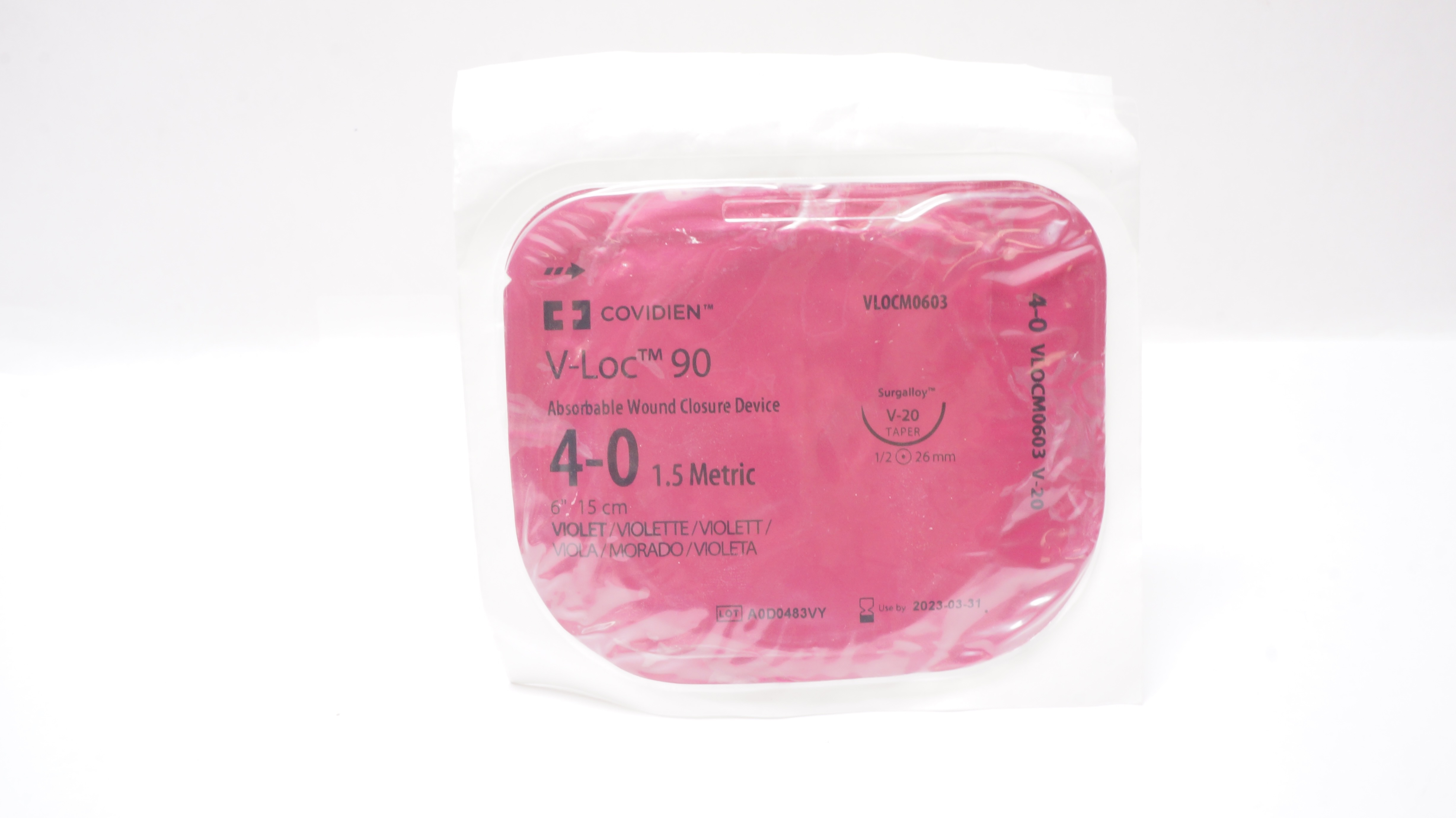 Covidien VLOCM0603 V-Loc 90 Absorbable Wound Closure Device 4-0 6in. 15cm. (x)