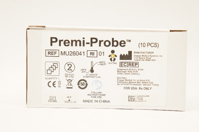 Draeger Medical MU26041 Premi-Pro Skin Temperature Probes, Central - Box of 10