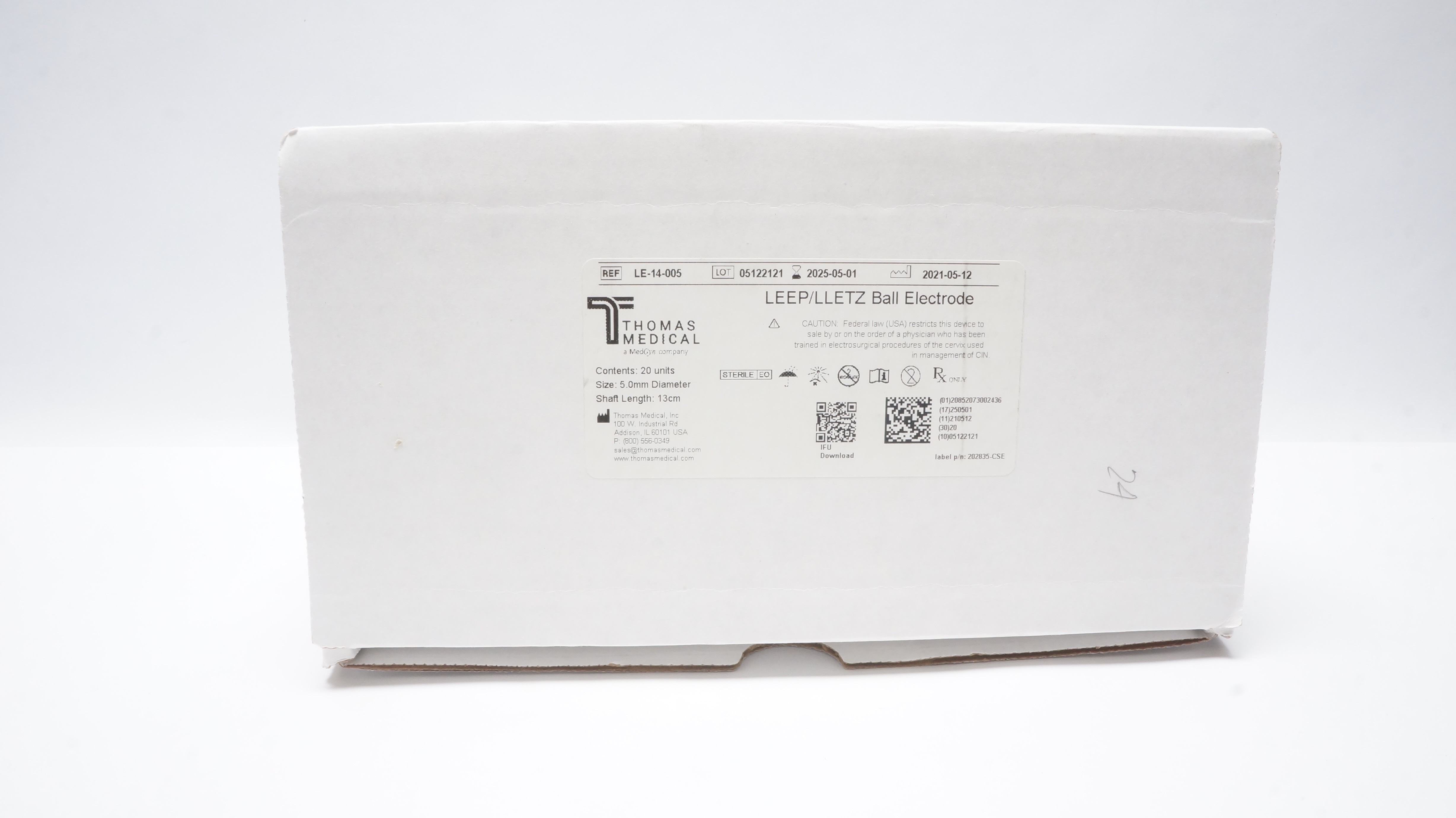 THOMAS MEDICAL LE-14-005 5mm Diameter Ball Electrode - Box of 20