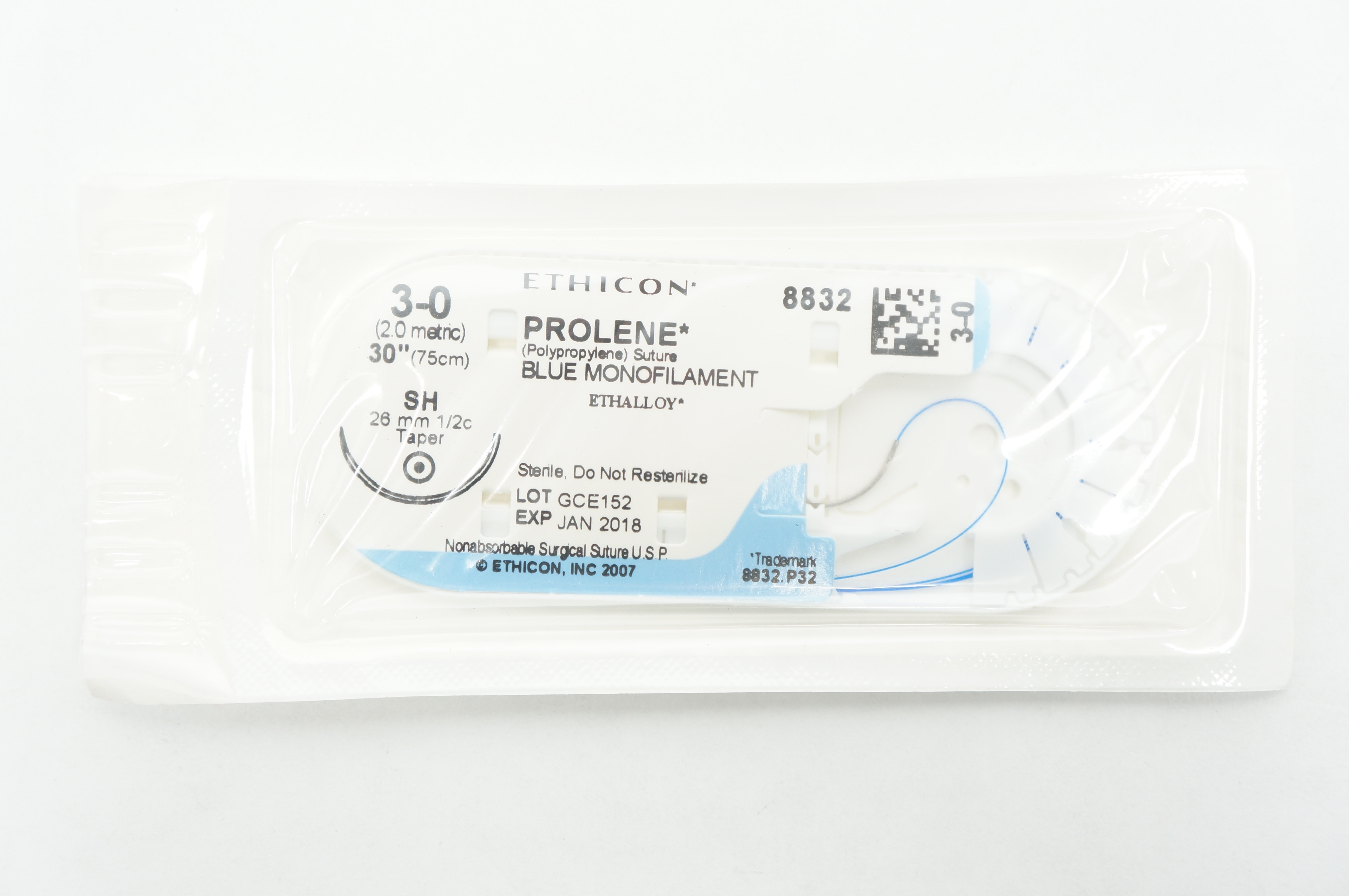 Ethicon 8832 3-0 PROLENE, SH, 26mm 1/2c Taperpoint, 30inch (x)