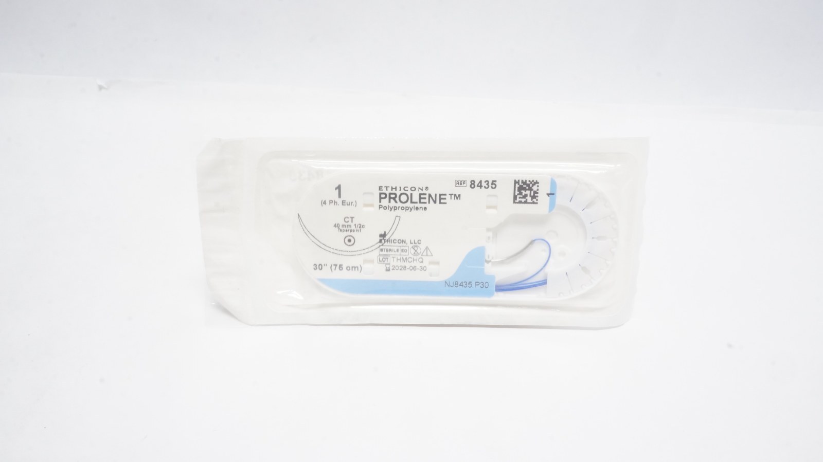 Ethicon 8435 PROLENE Suture Size 1, 30" Blue CT Needle