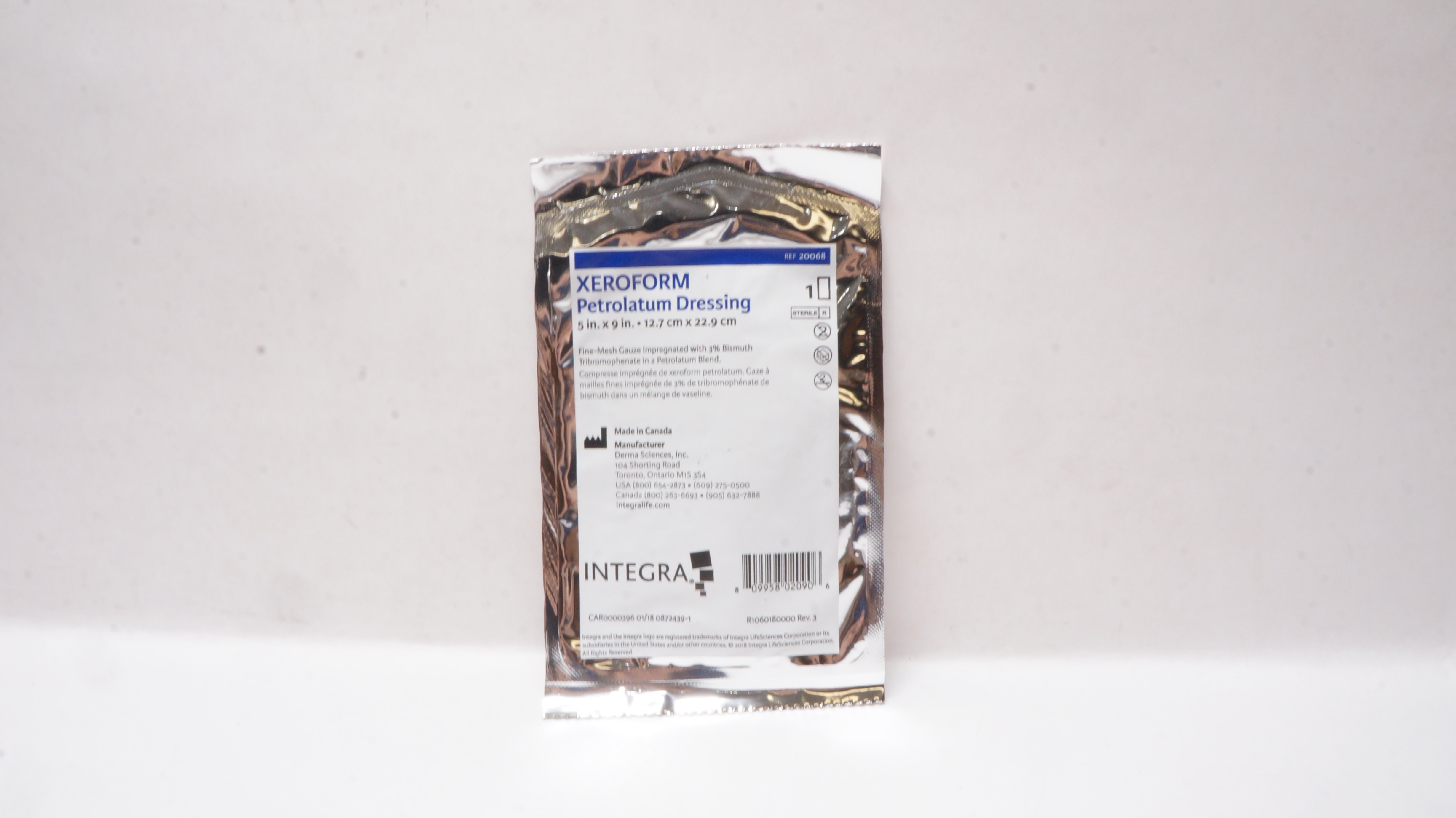 Integra 20068 XEROFORM Petrolatum Dressing 5inch x 9inch