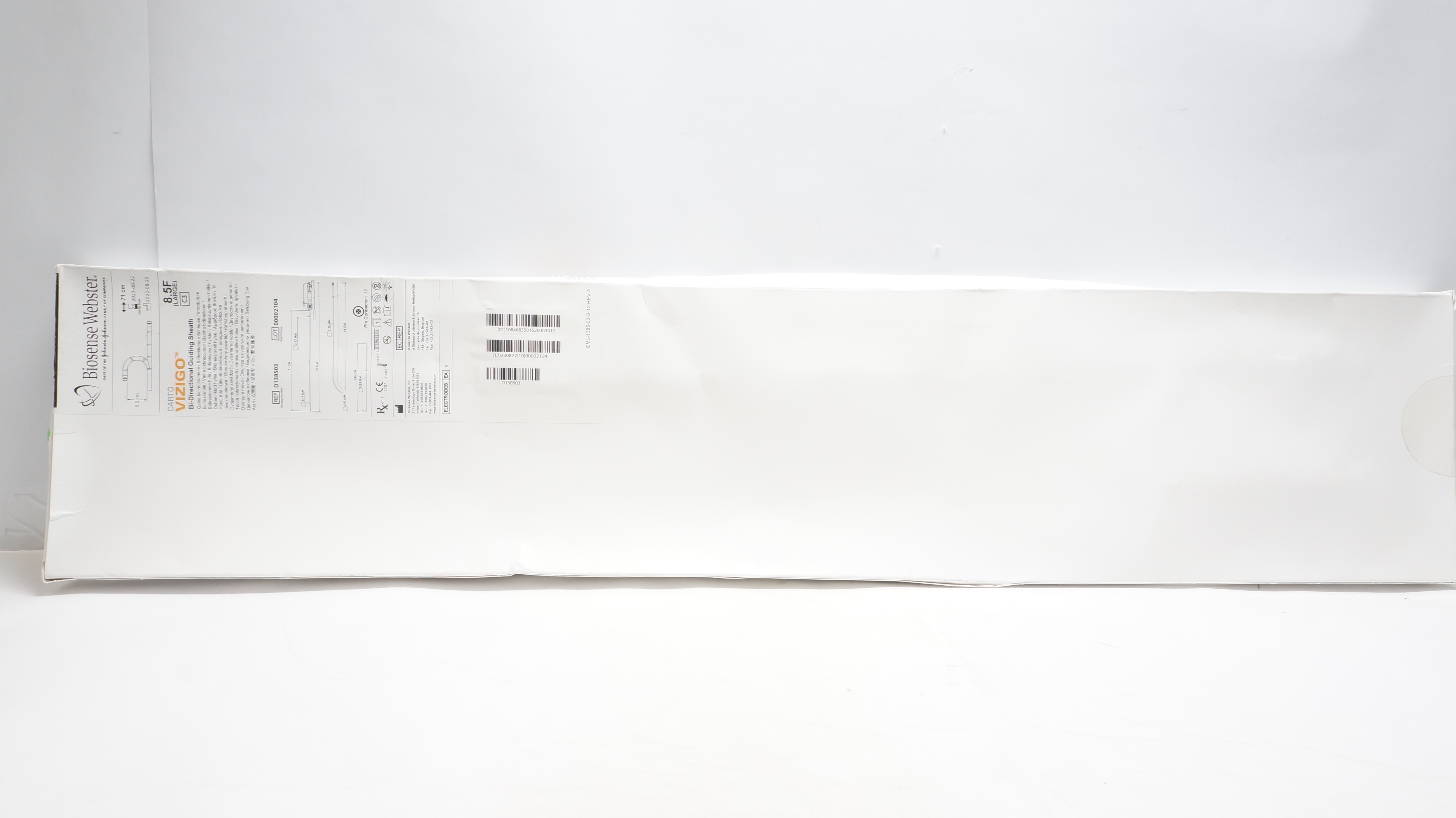 Biosense Webster D138503 Vizigo Bi-Directional Guiding Sheath 8.5F (x)