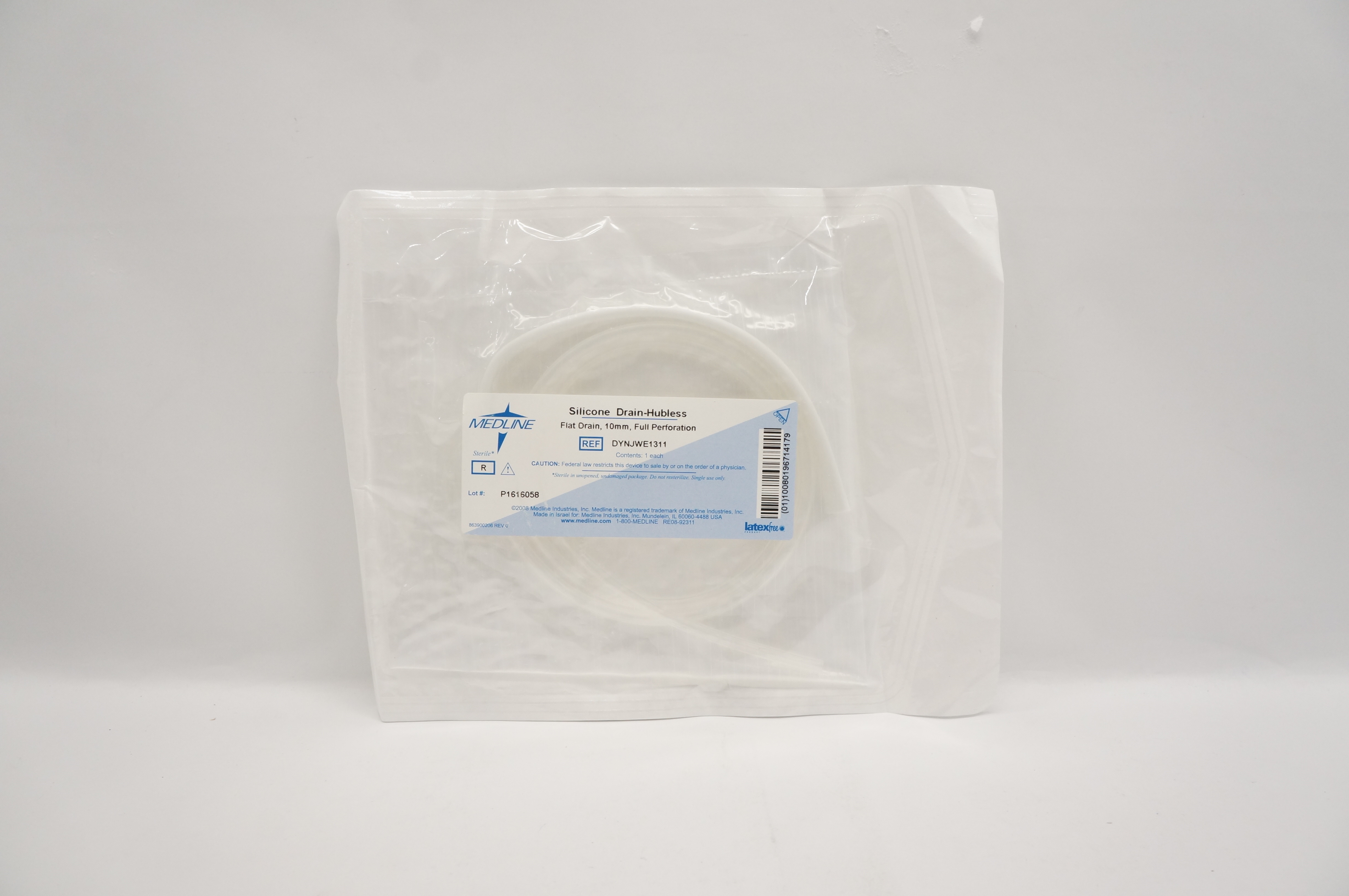 Medline DYNJWE1311 Perforated Flat Drain 10mm