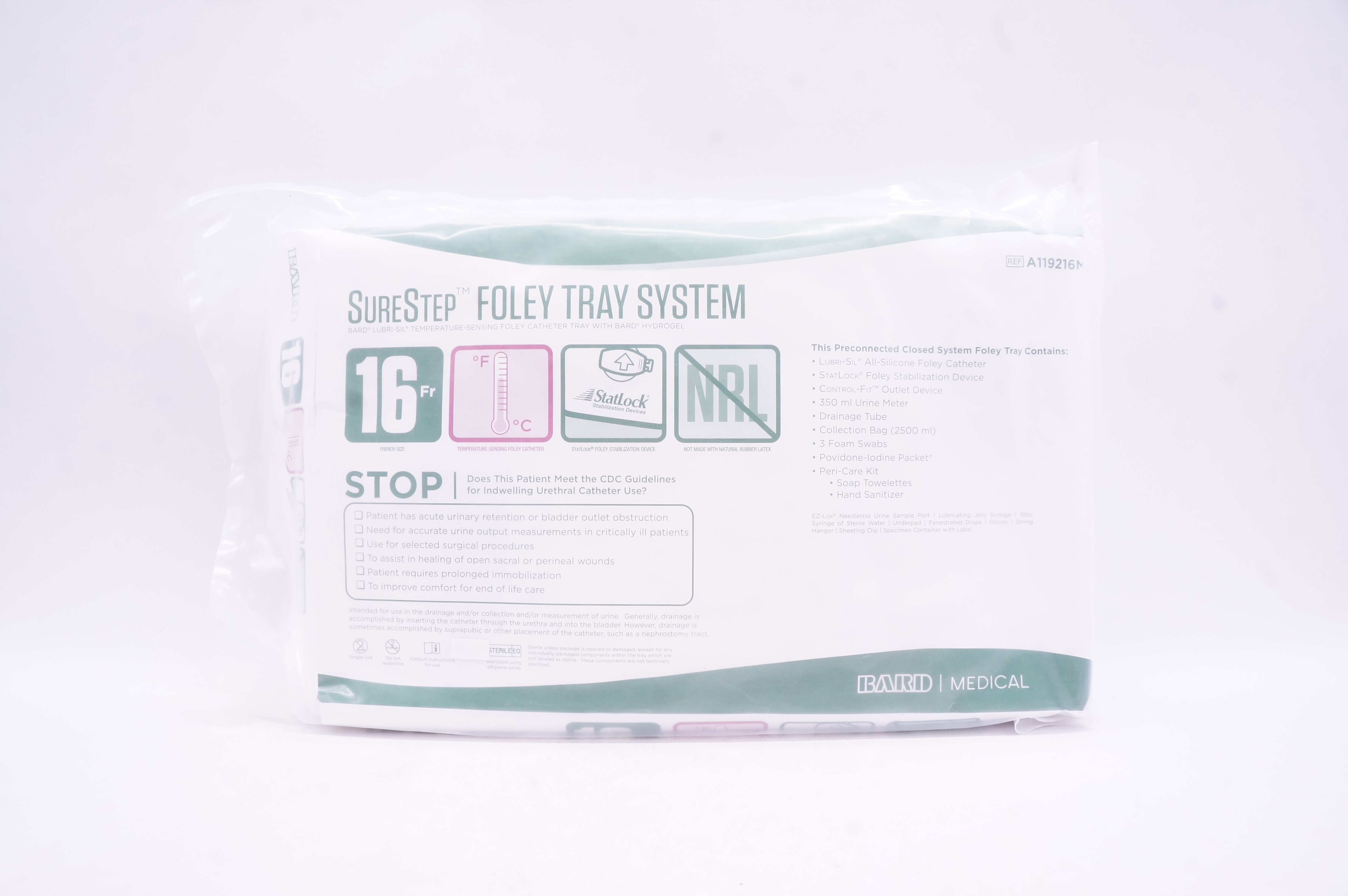 Bard A119216M SureStep Foley Tray System 16Fr