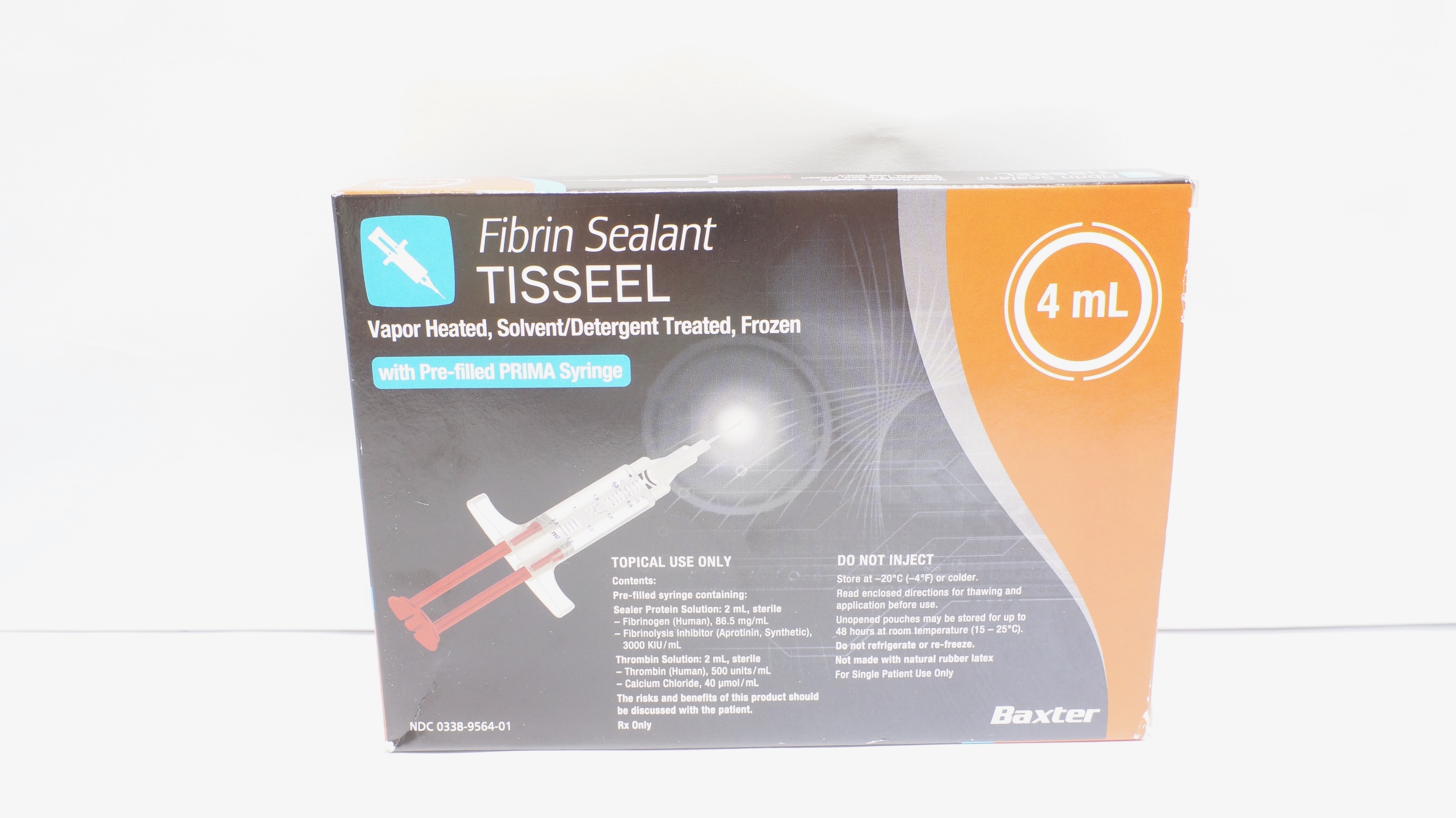 Baxter 1506079 Fibrin Sealant Tisseel,  Pre-filled PRIMA Syringe 4mL (x)