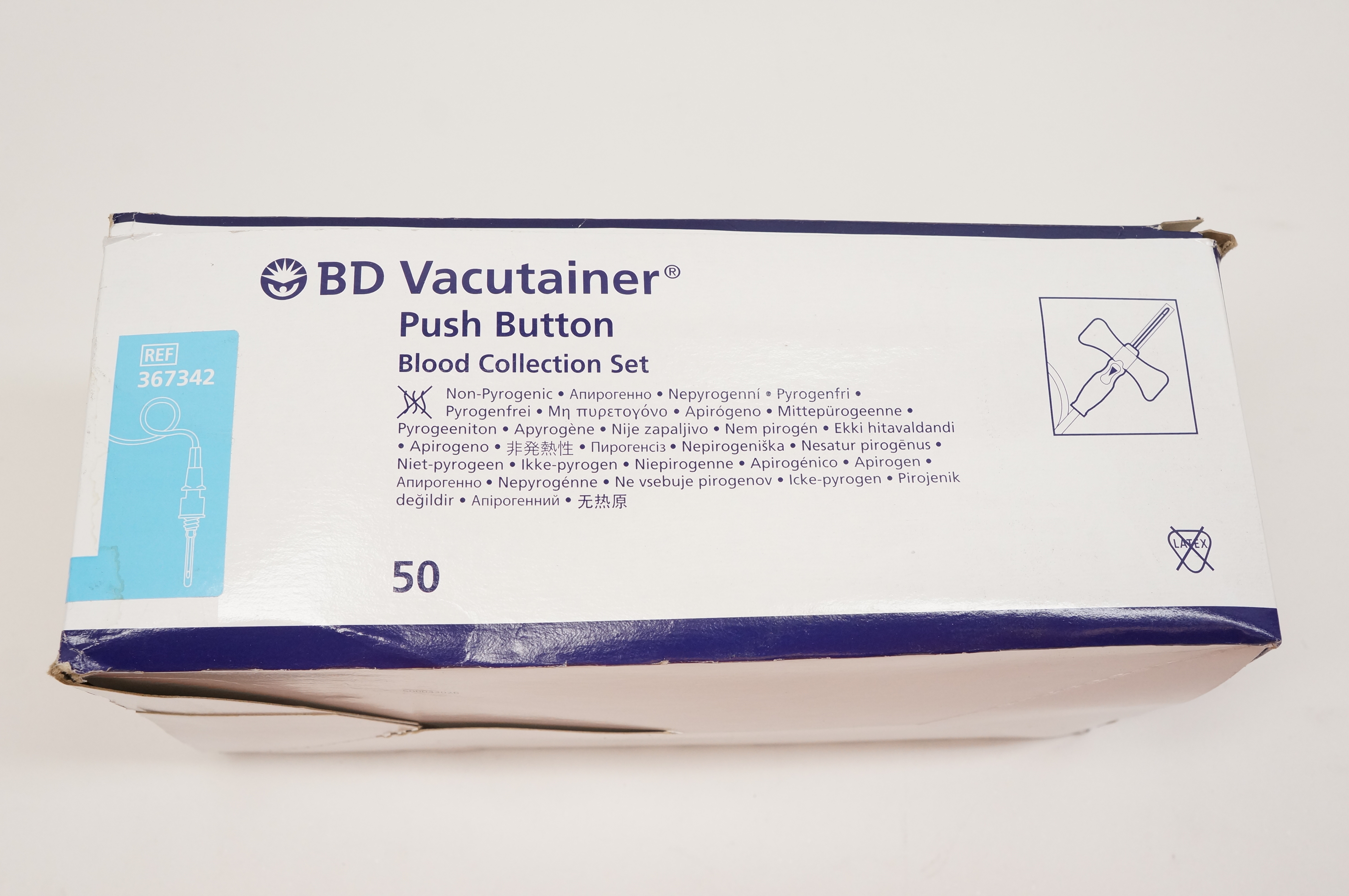BD 367342 Vacutainer Push Button Blood Collection Set - Box of 50