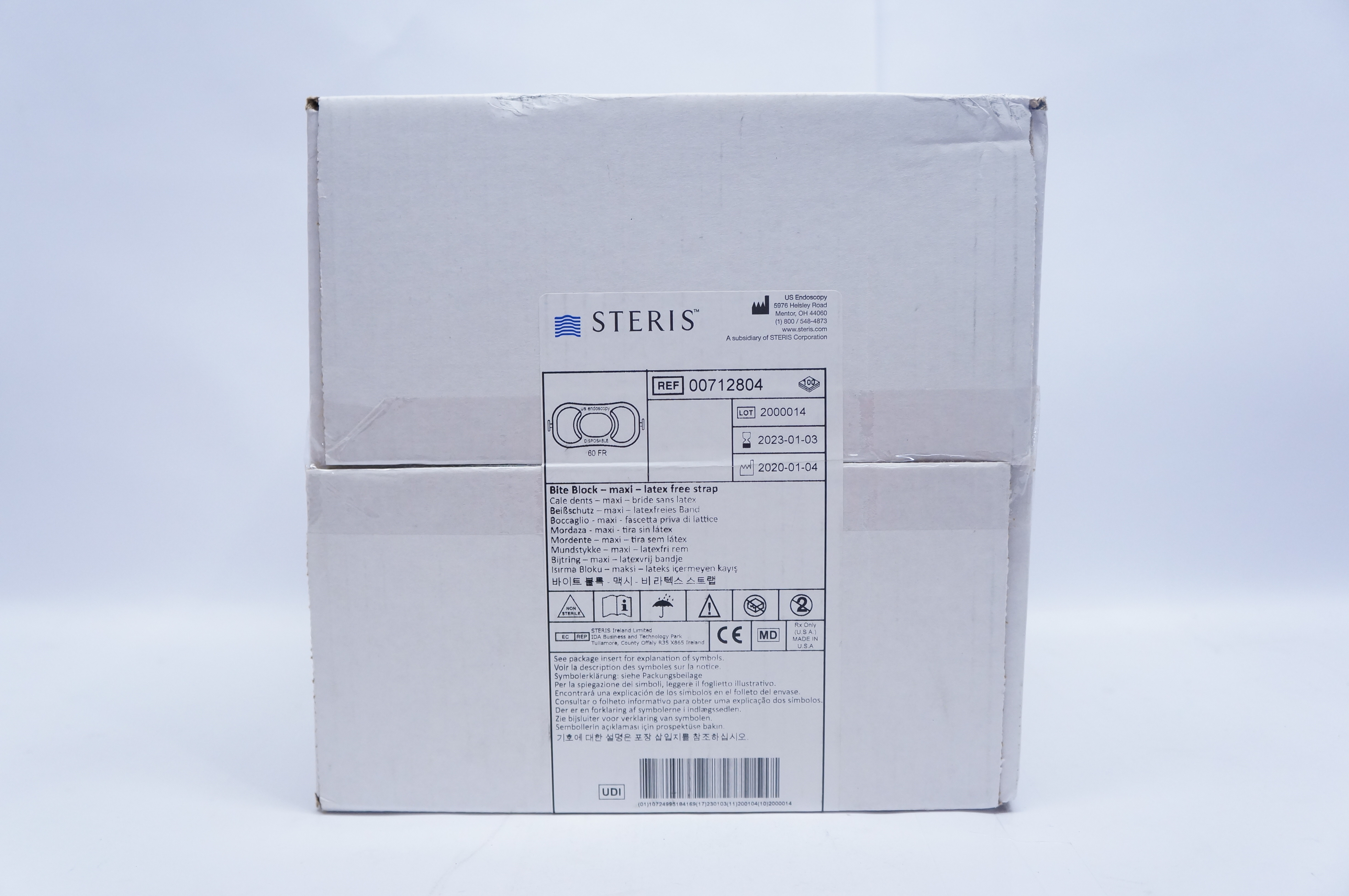 US Endoscopy 00712804 Steris Bite Block-Maxi Strap 60Fr. - Case of 100