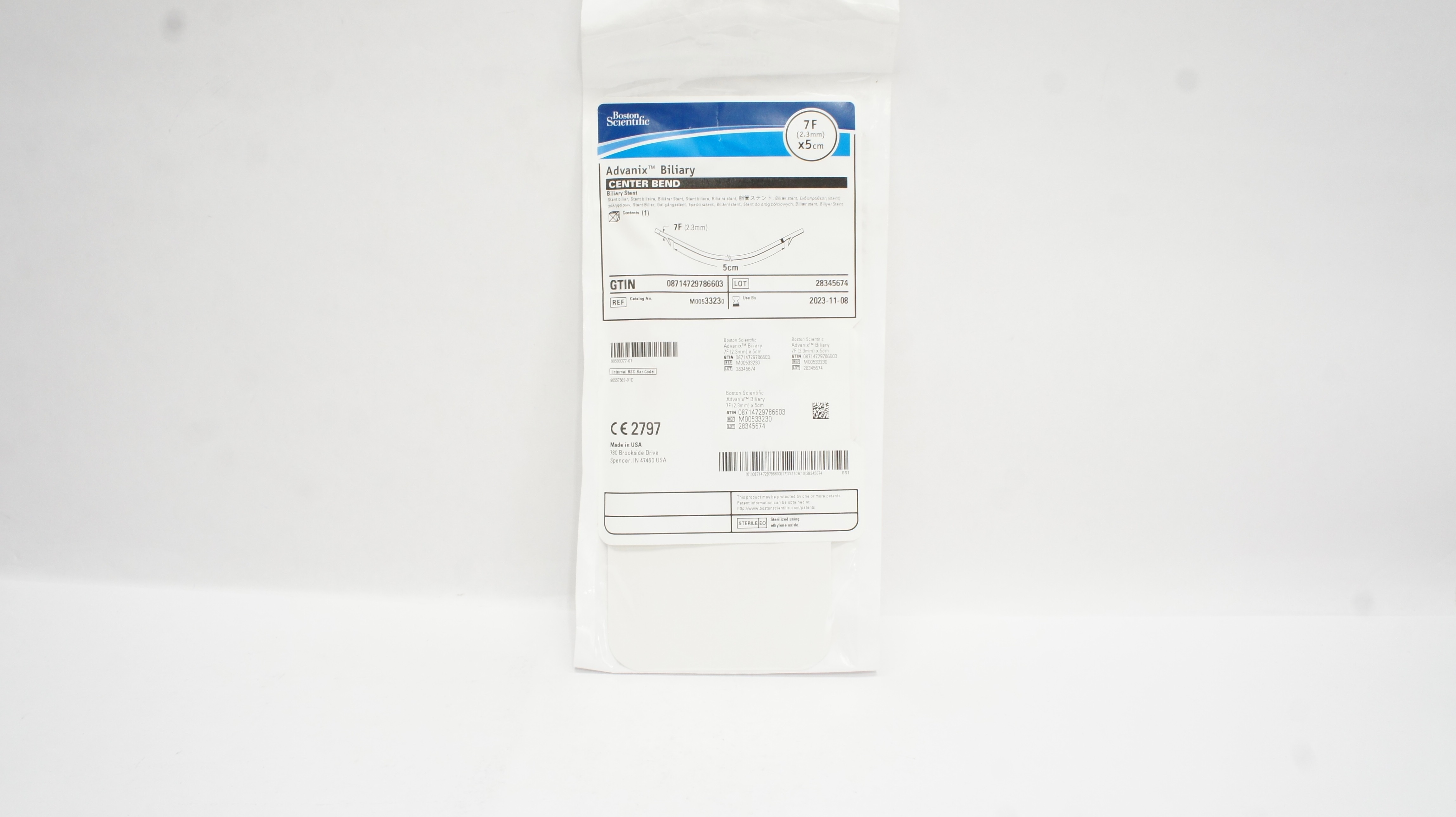 Boston Scientific M00533230 Advanix Biliary Stnt 7F x 5cm (x)