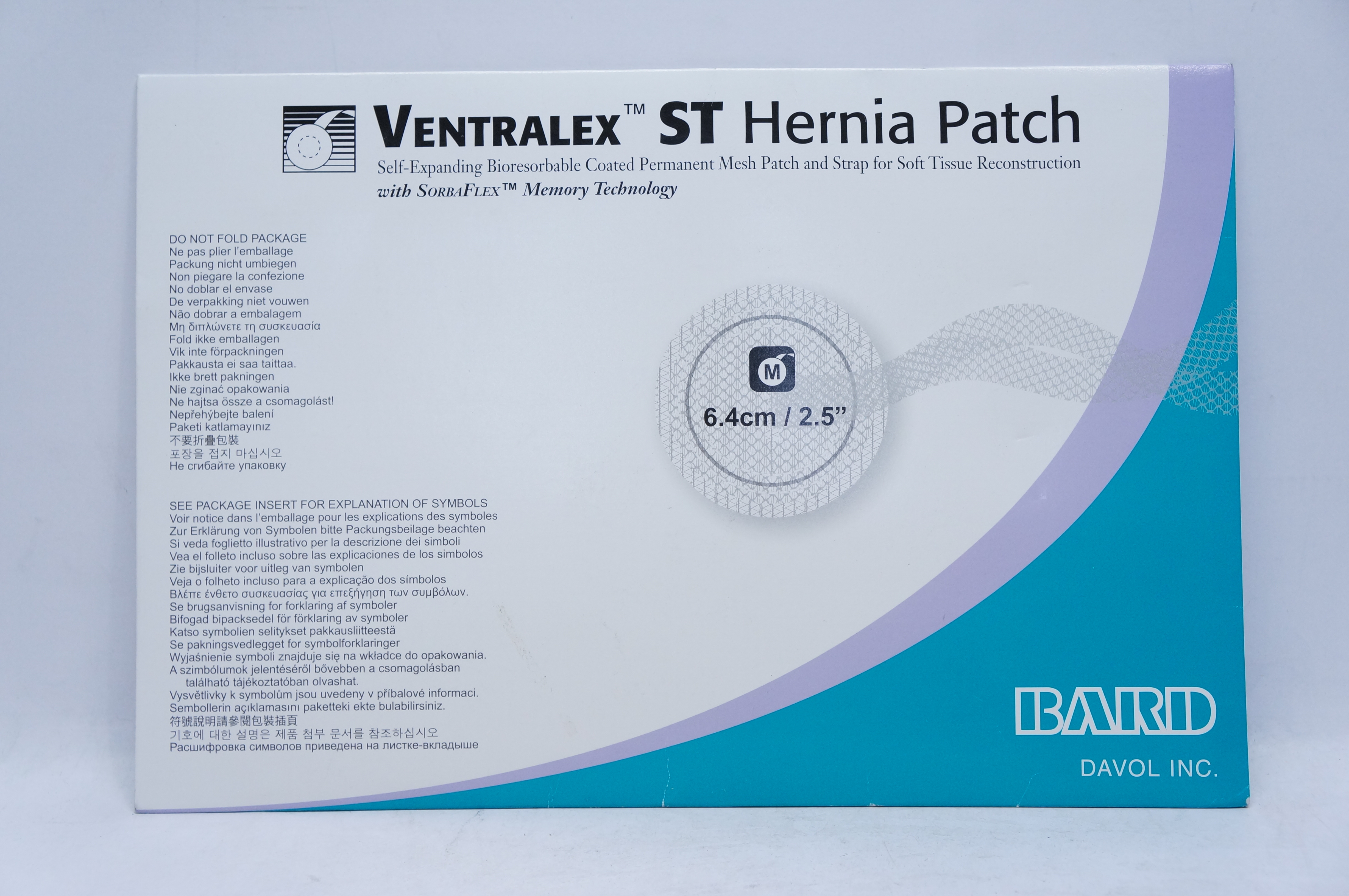 Bard 5950008 Ventralex ST Hernia Patch, Medium Circle with Strap 2.5inch (x)