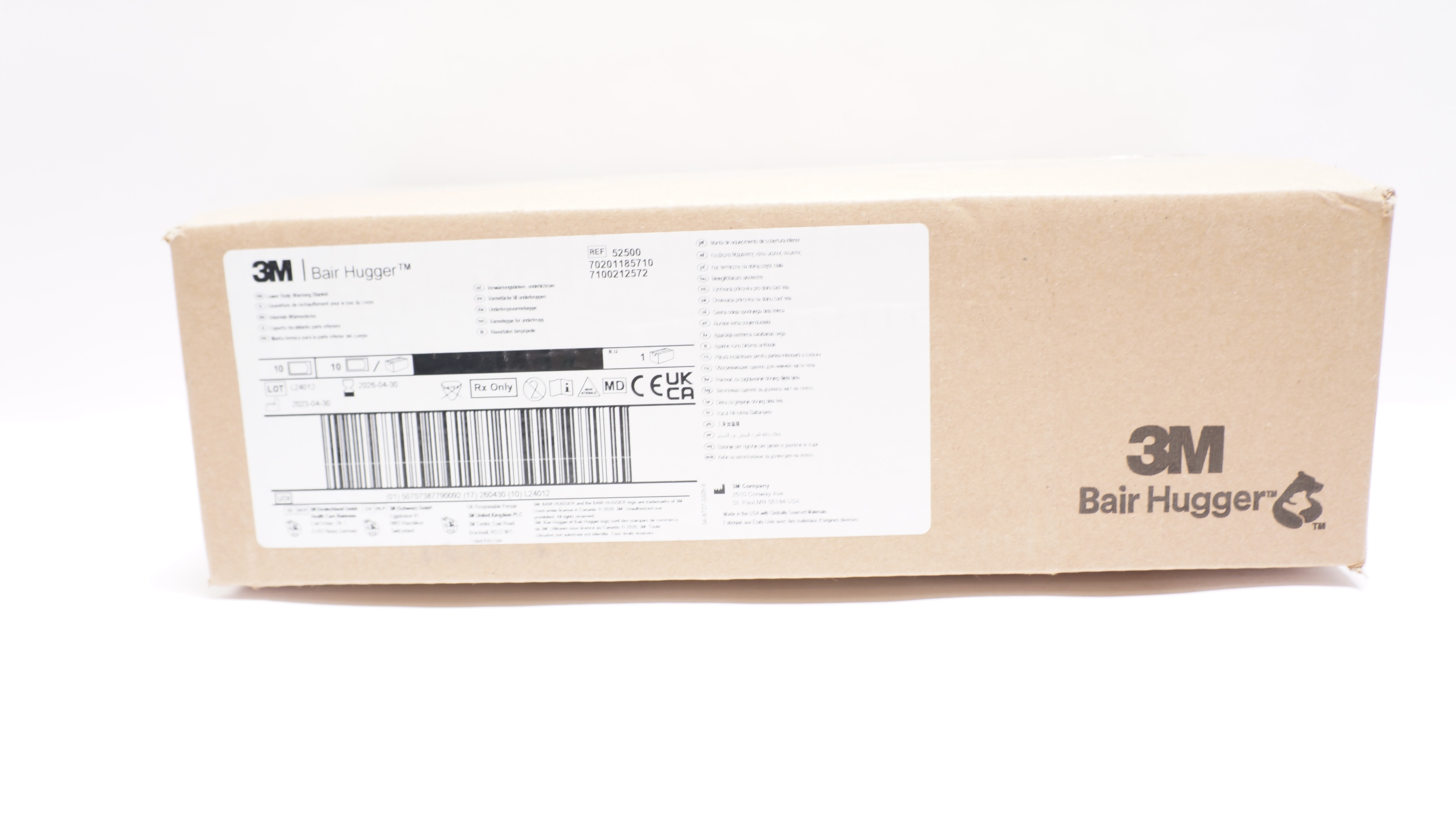 3M 52500 Bair Hugger Temperature Management Lower Body Warming Blanket-Box of 10