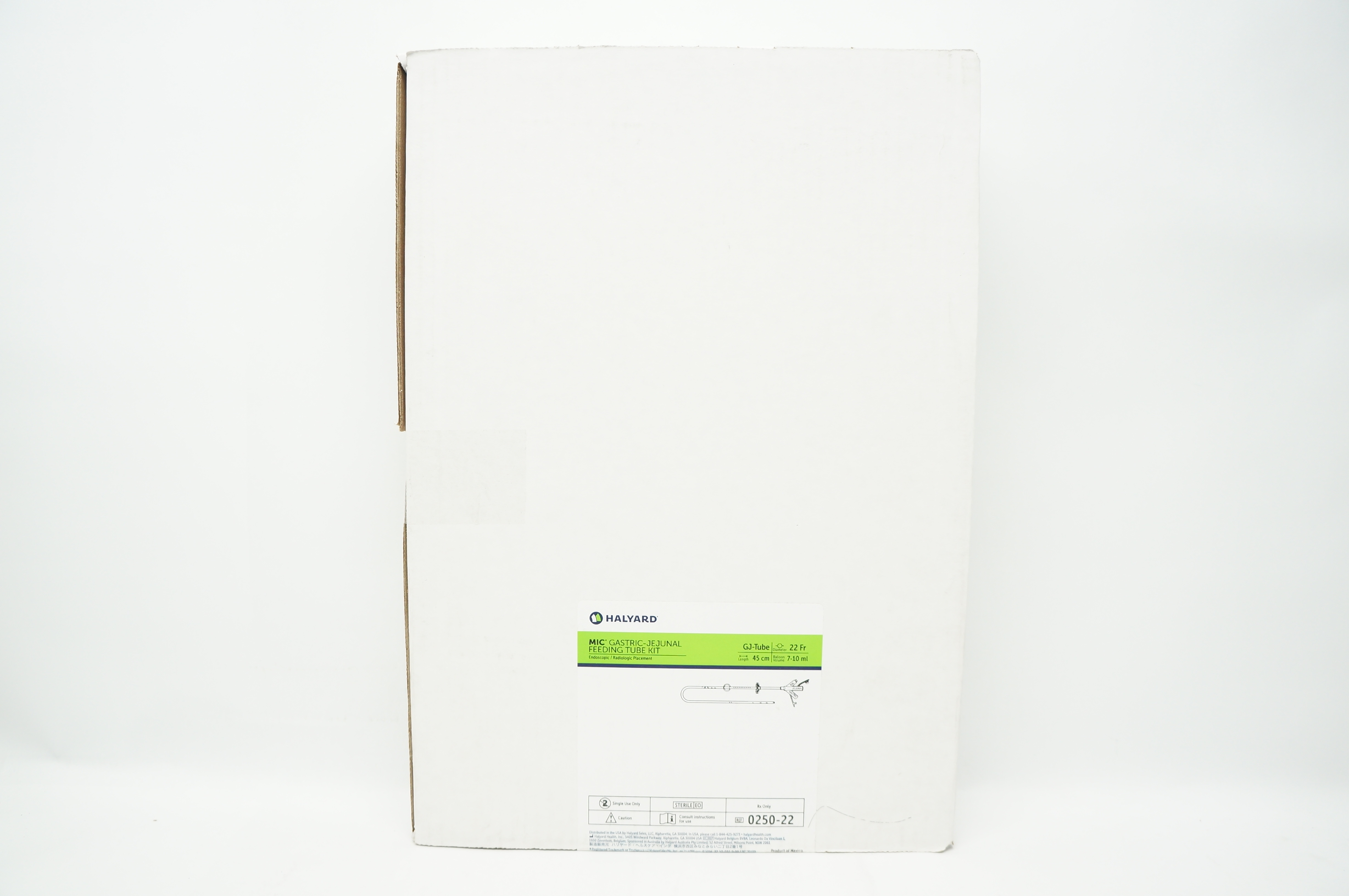 Halyard 0250-22 MIC Gastric-Jejunal Feeding Tube Kit 22Fr x 45cm 7-10ml (x)
