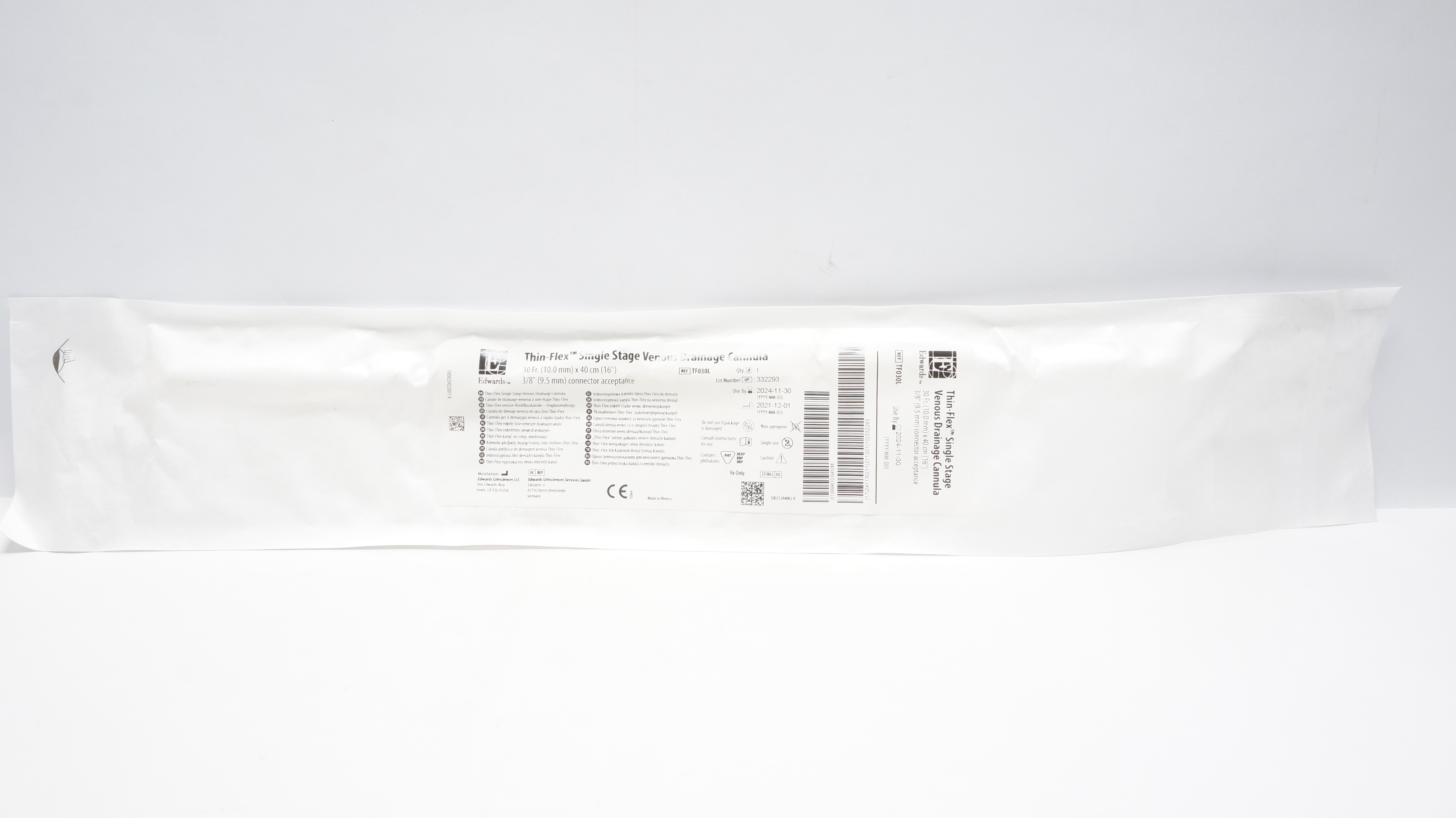 Edwards Lifesciences TF030L Thin-Flex Single Stage Venous Drainage Cannula (x)