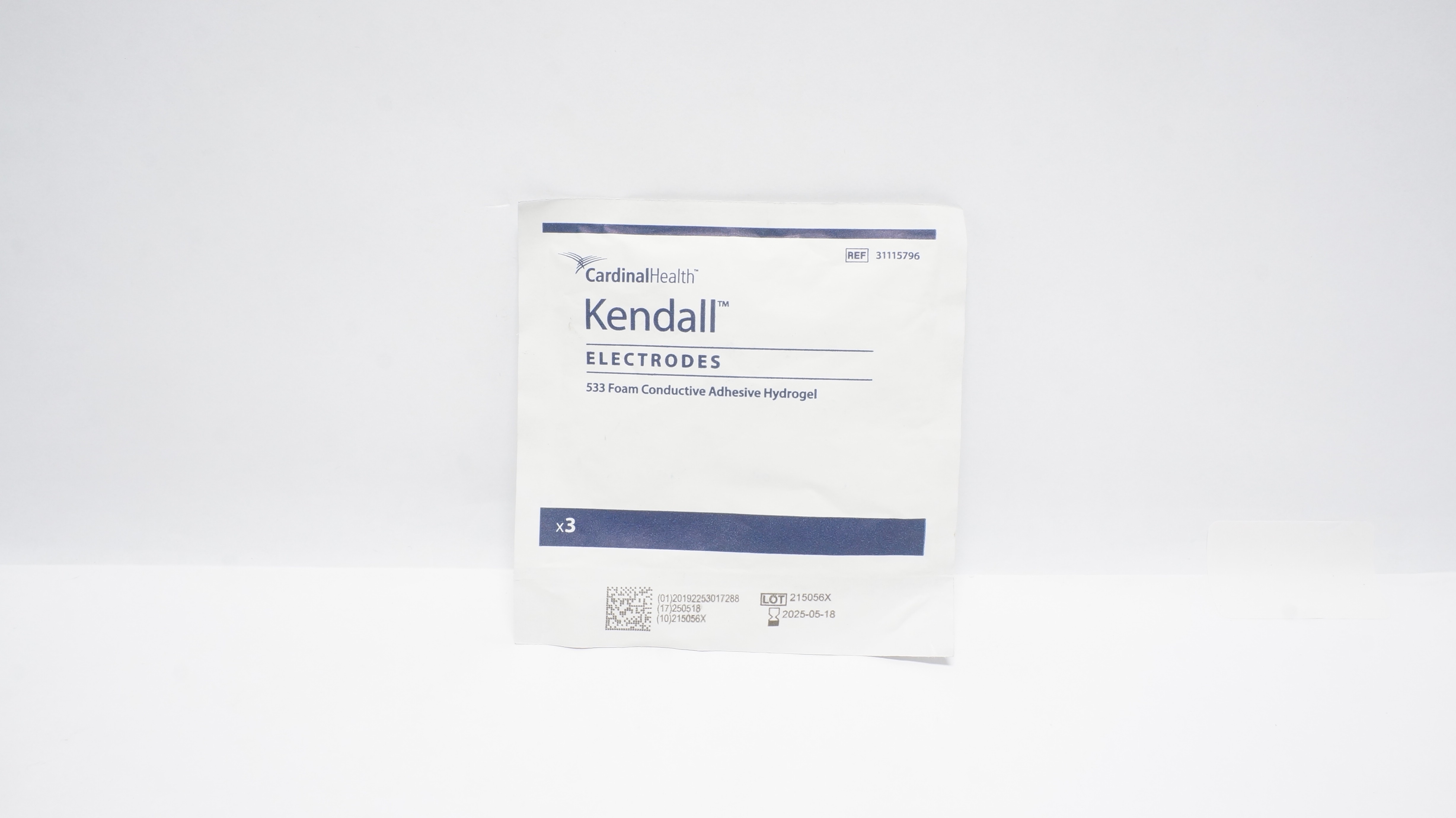 Cardinal Health 31115796 533 Foam Electrodes Adhesive Hydrogel (x) - Pack of 3