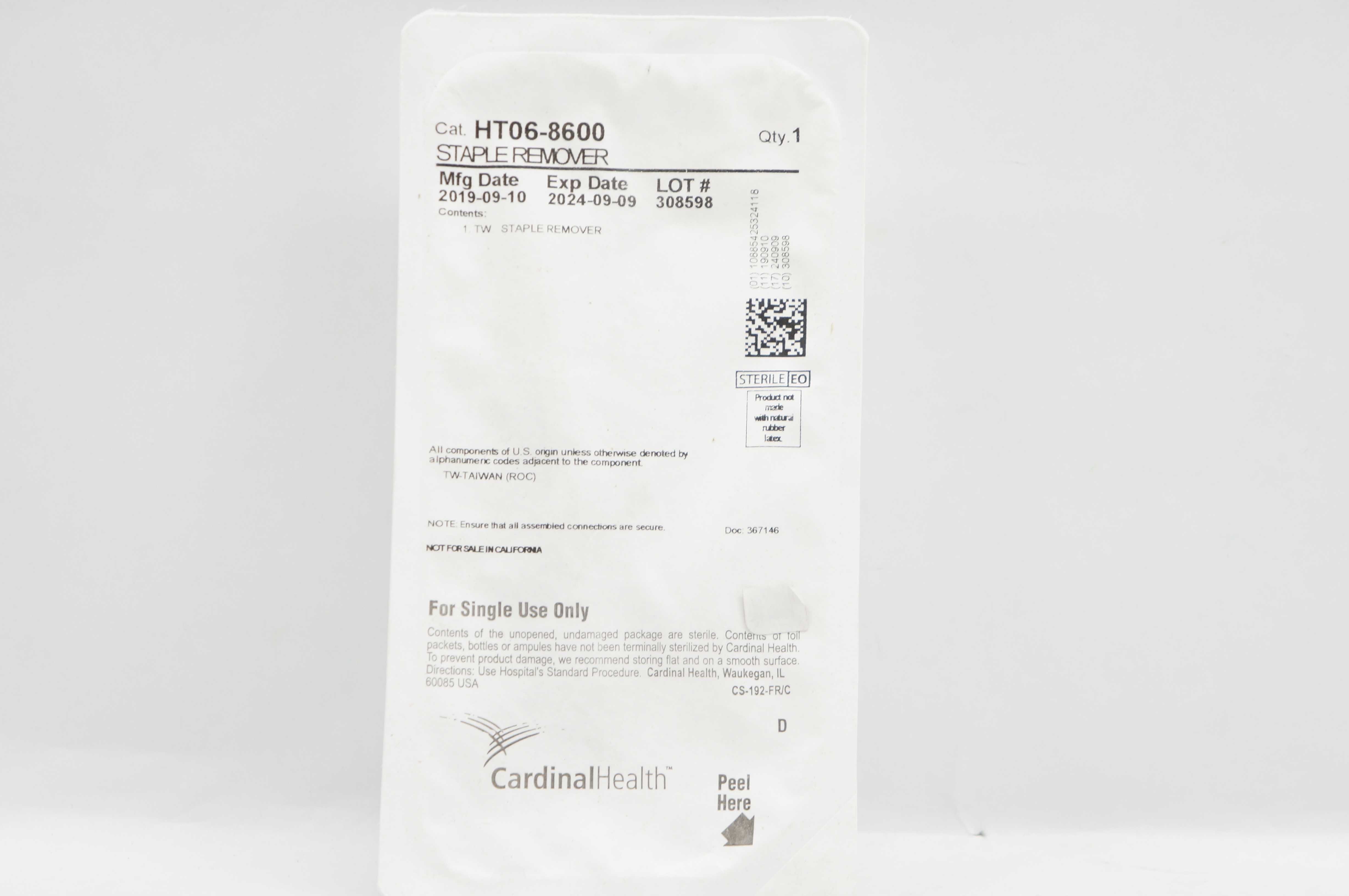 Cardinal Health HT06-8600 Staple Remover